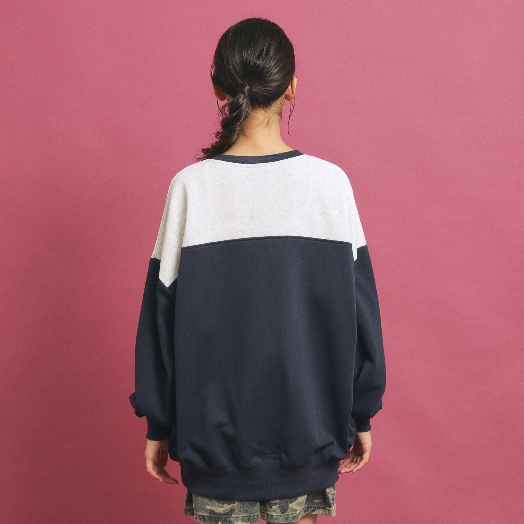 PINK-latte「ナンバリング配色切替プルオーバー」|その他|