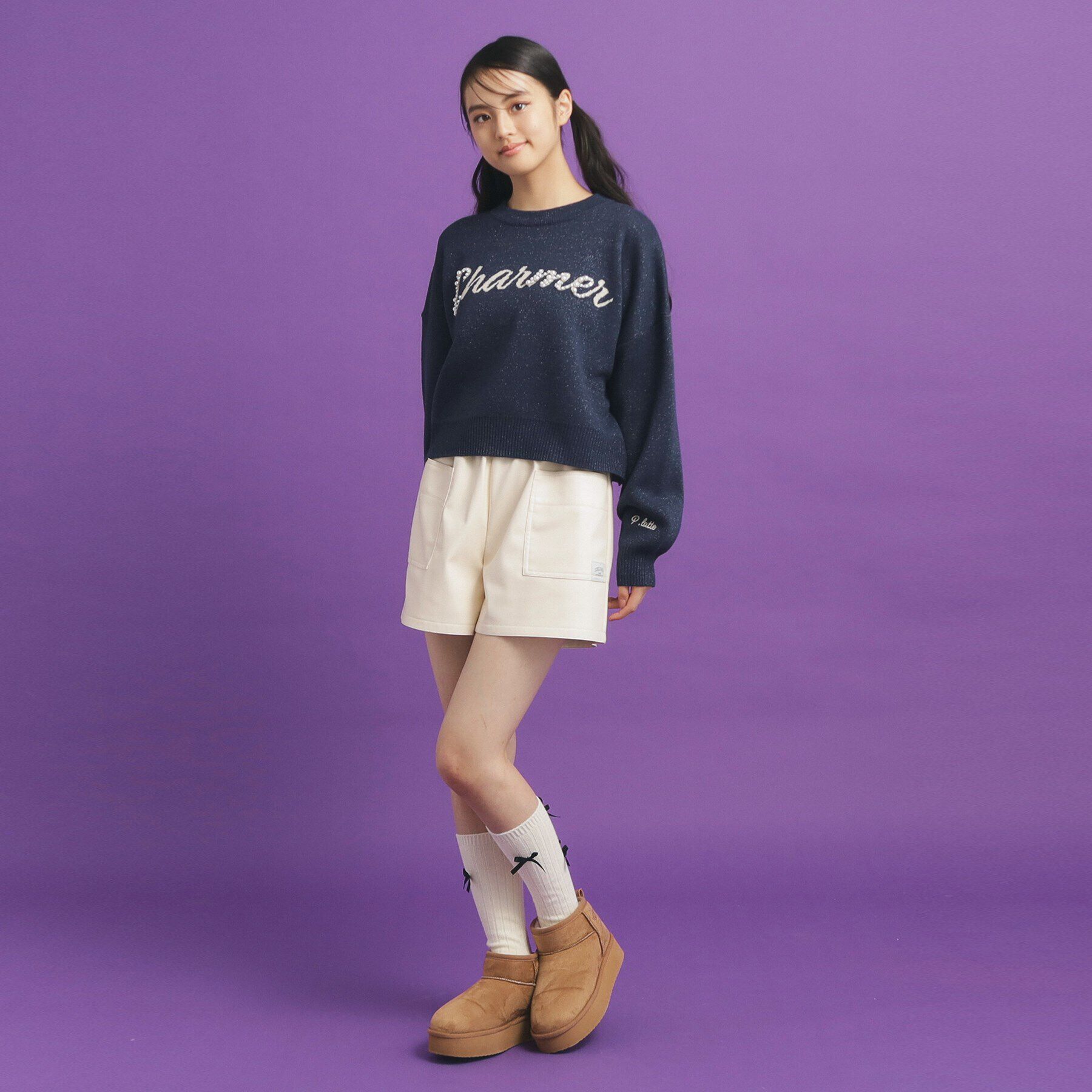 PINK-latte「ラメジャカードニット」|ニット・セーター|