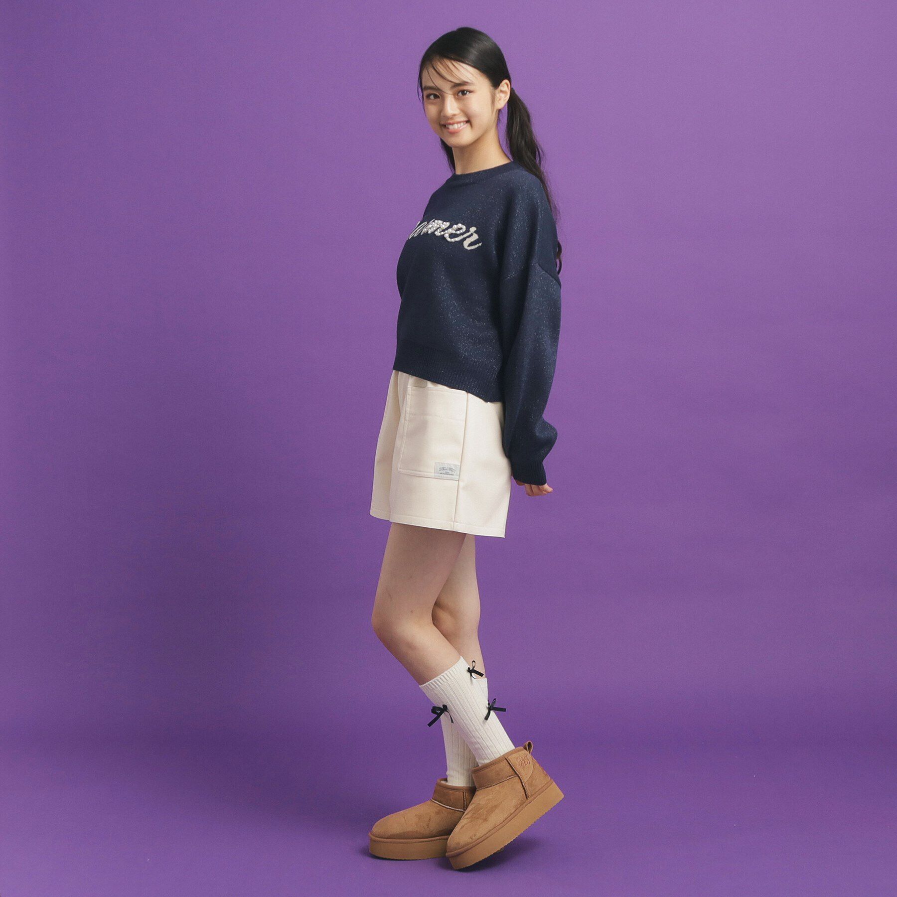 PINK-latte「ラメジャカードニット」|ニット・セーター|