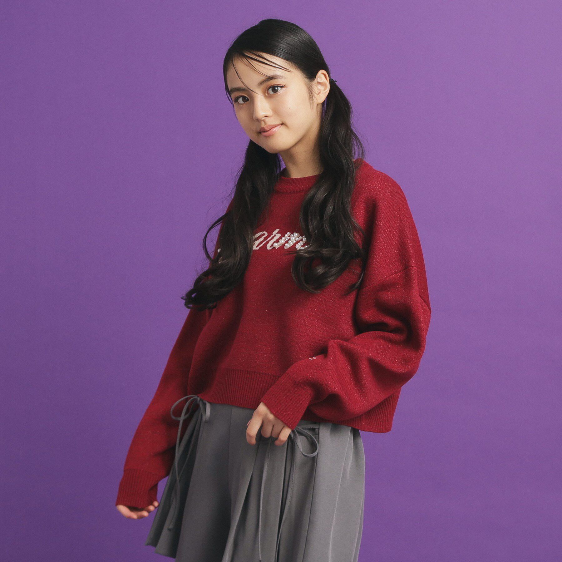 PINK-latte「ラメジャカードニット」|ニット・セーター|