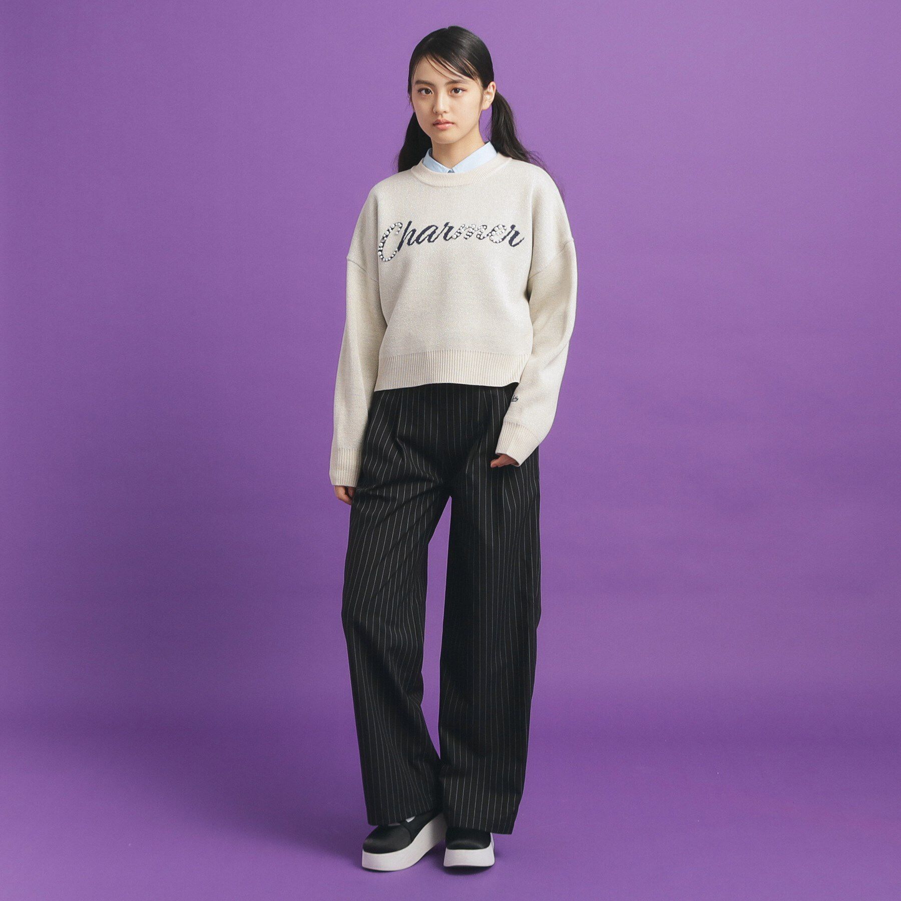 PINK-latte「ラメジャカードニット」|ニット・セーター|