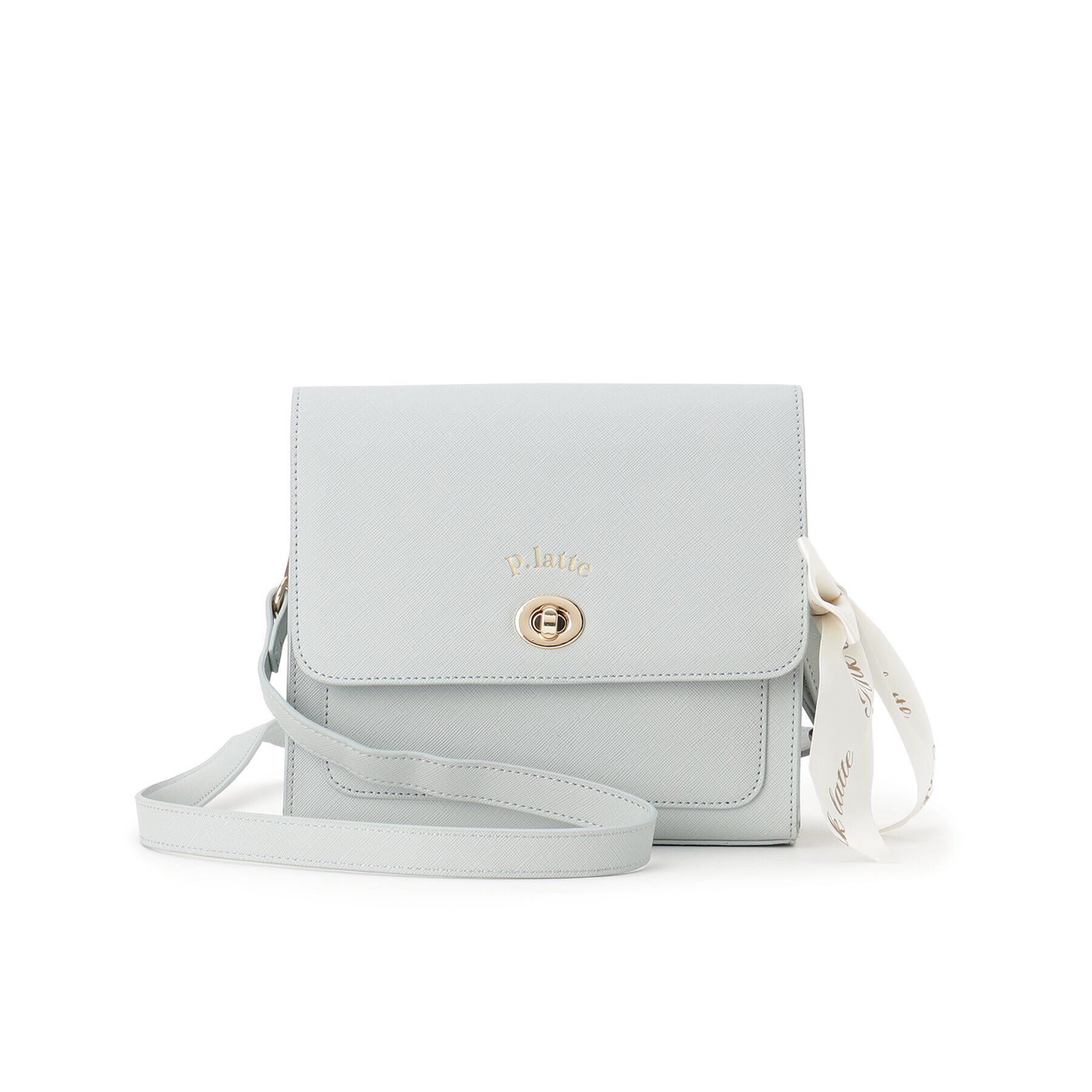 PINK-latte「リボンチャーム付きPUショルダー」|ショルダー・メッセンジャー|