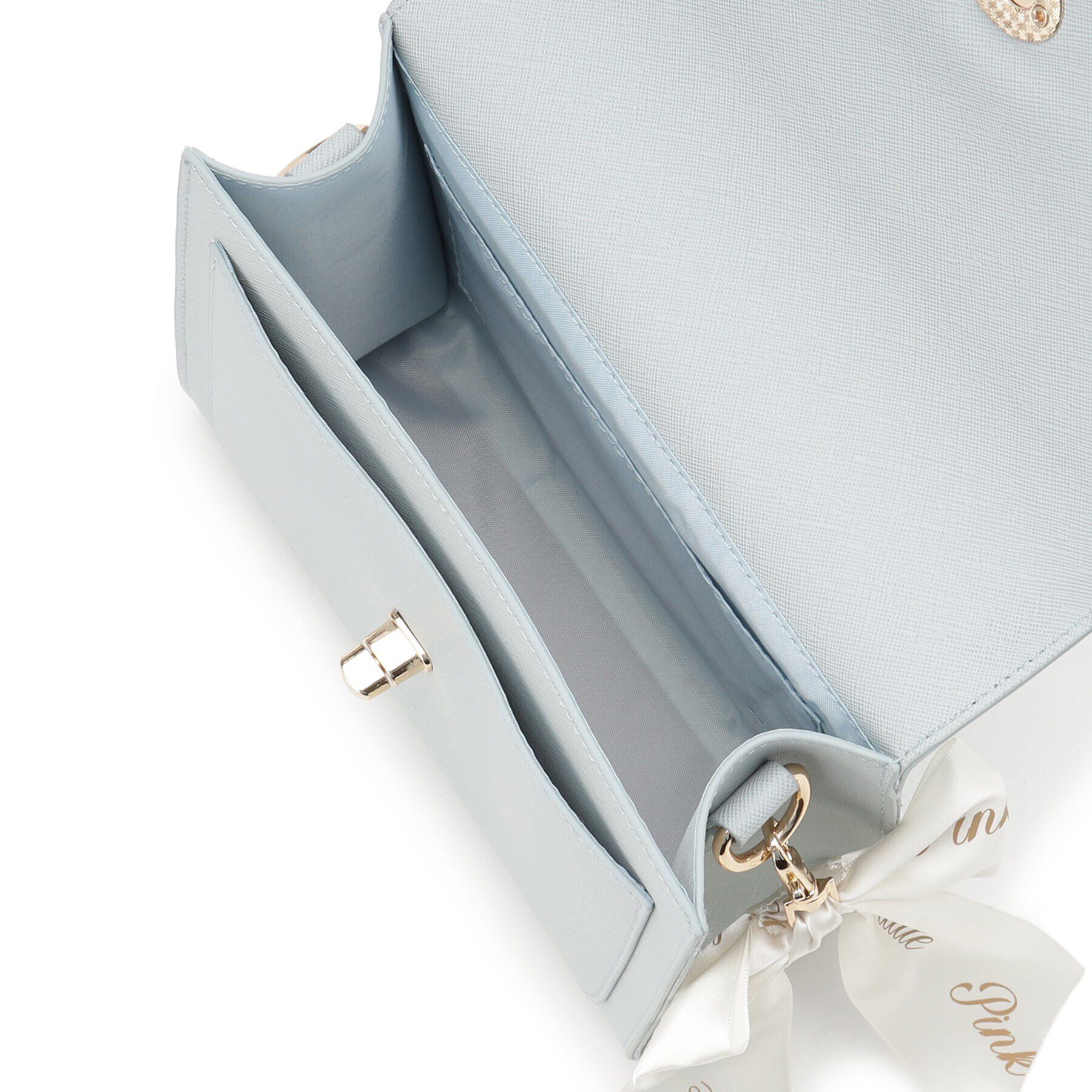 PINK-latte「リボンチャーム付きPUショルダー」|ショルダー・メッセンジャー|