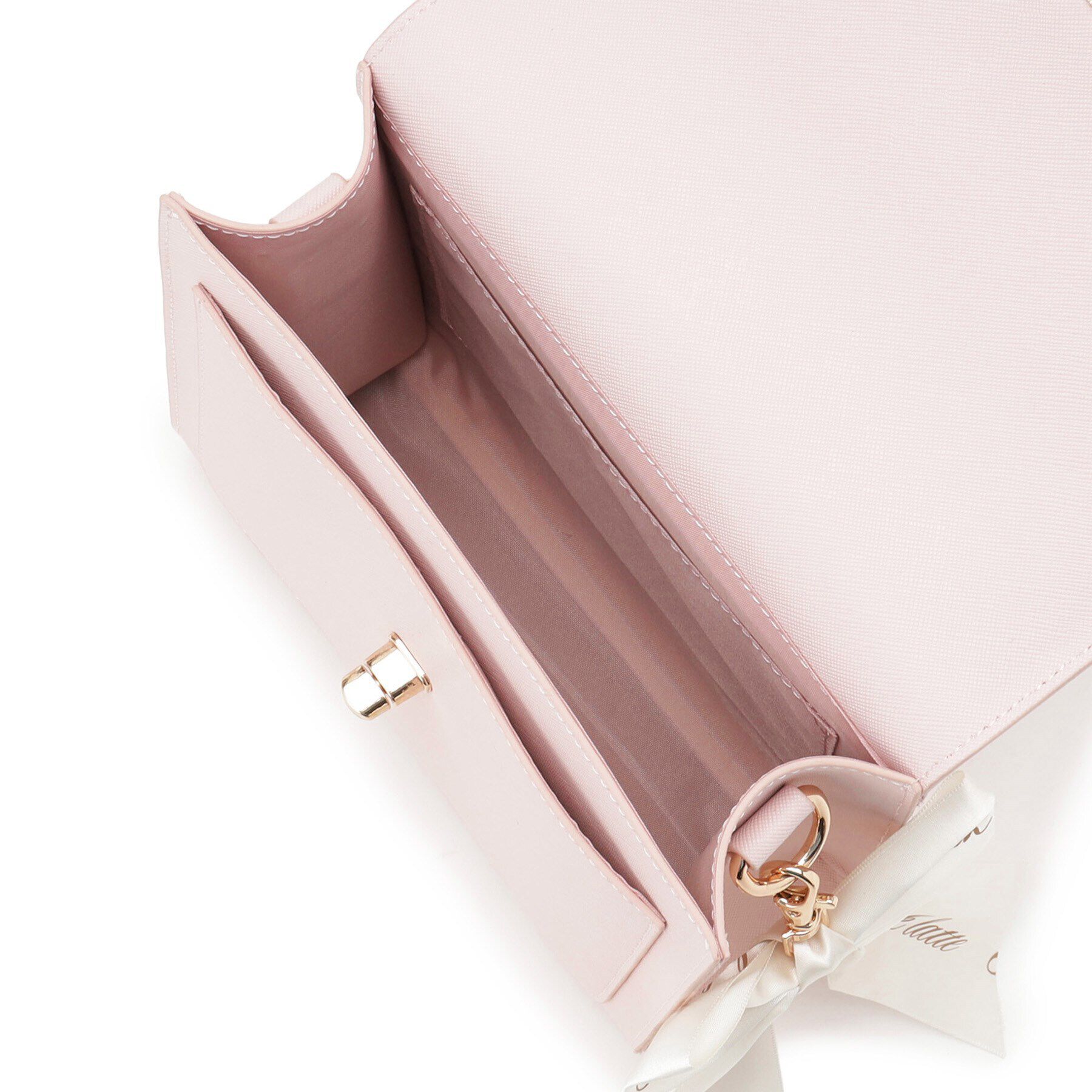 PINK-latte「リボンチャーム付きPUショルダー」|ショルダー・メッセンジャー|