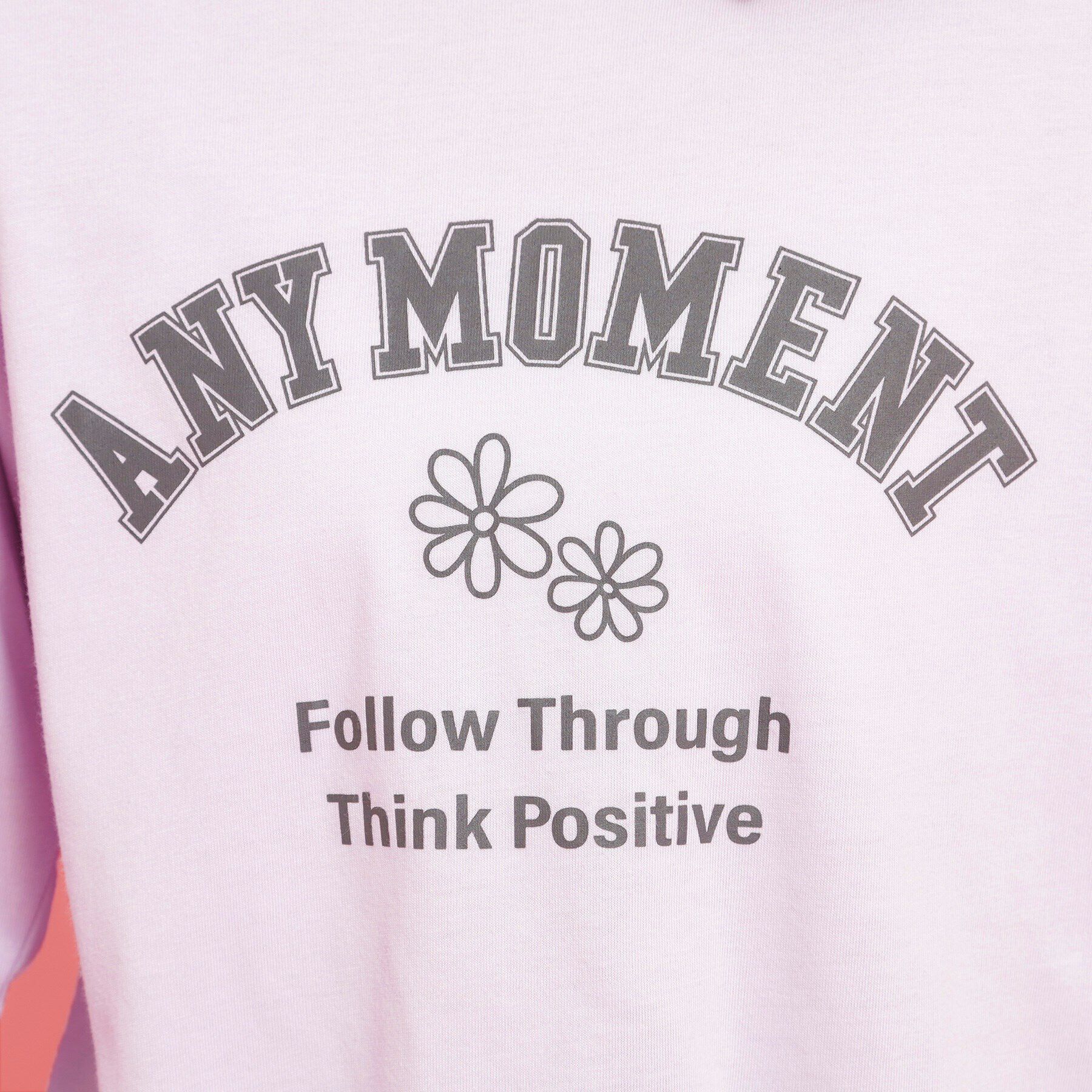 PINK-latte「カレッジフラワーロンT」|Tシャツ・カットソー|