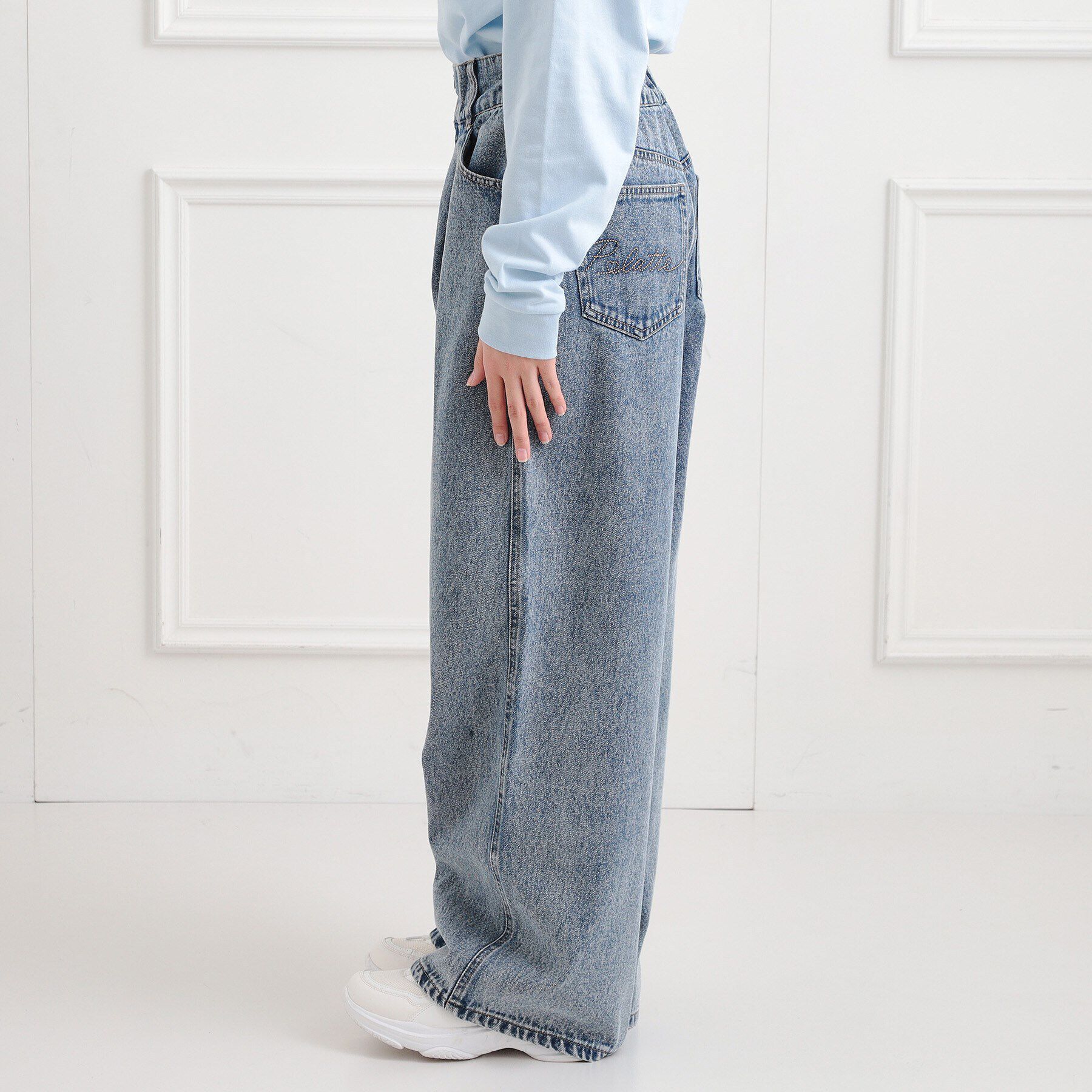 PINK-latte「タックワイドストレートデニム」|その他|