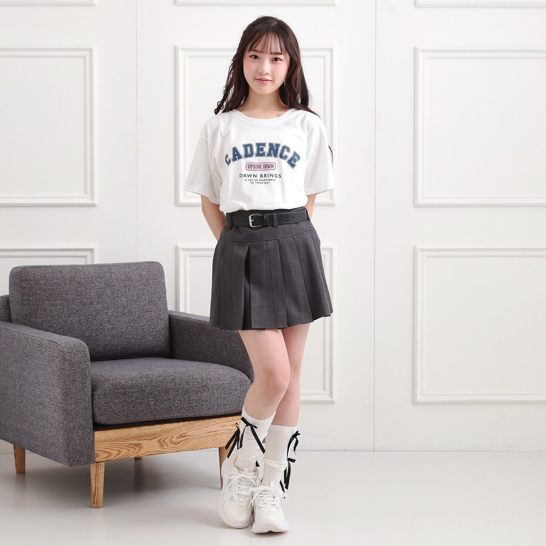 PINK-latte「カレッジプリントTシャツ」|Tシャツ・カットソー|