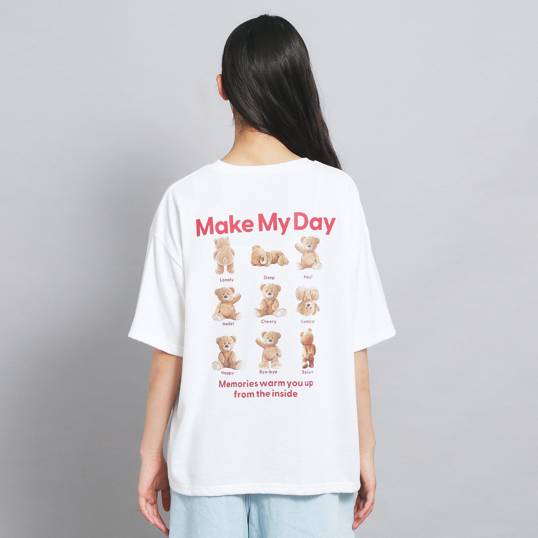 PINK-latte「くまいっぱいビッグTシャツ」|Tシャツ・カットソー|