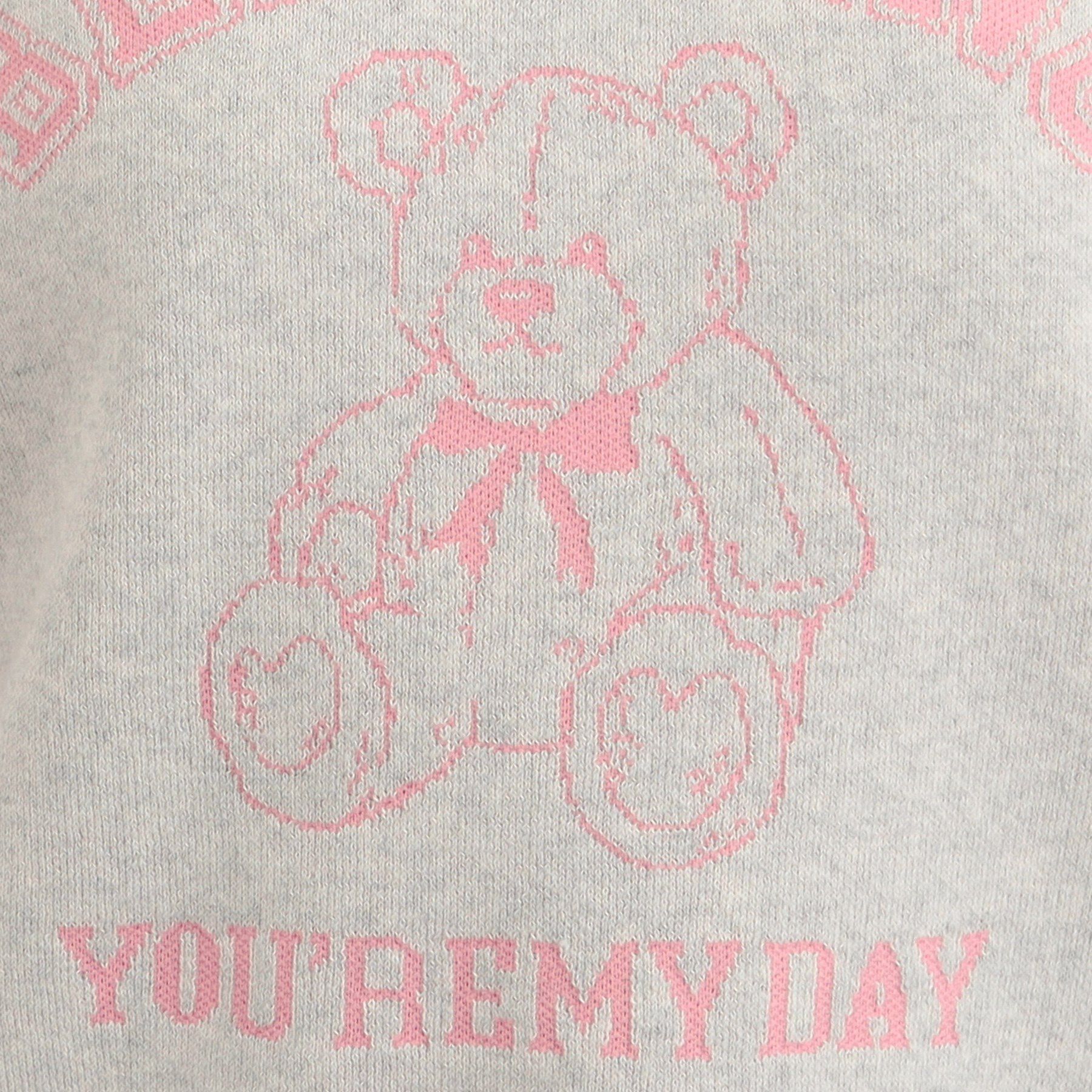 PINK-latte「コットンジャカードくまプルオーバー」|ニット・セーター|