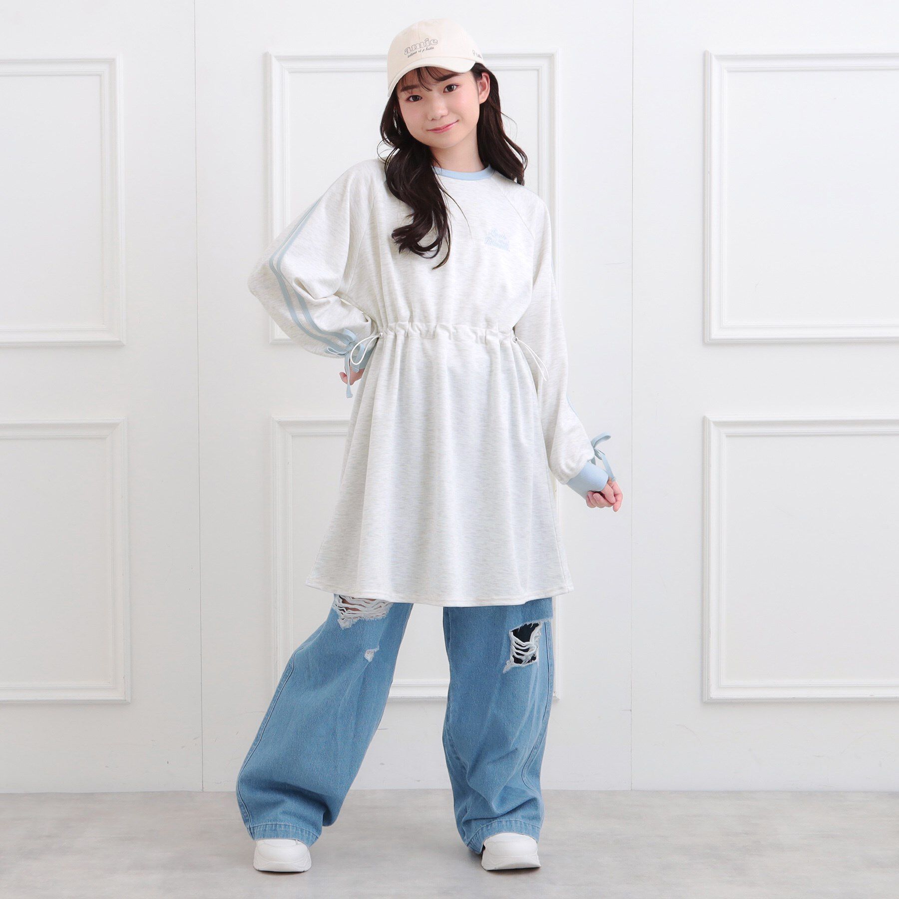 PINK-latte「ポンチドロストワンピース」|ワンピース|