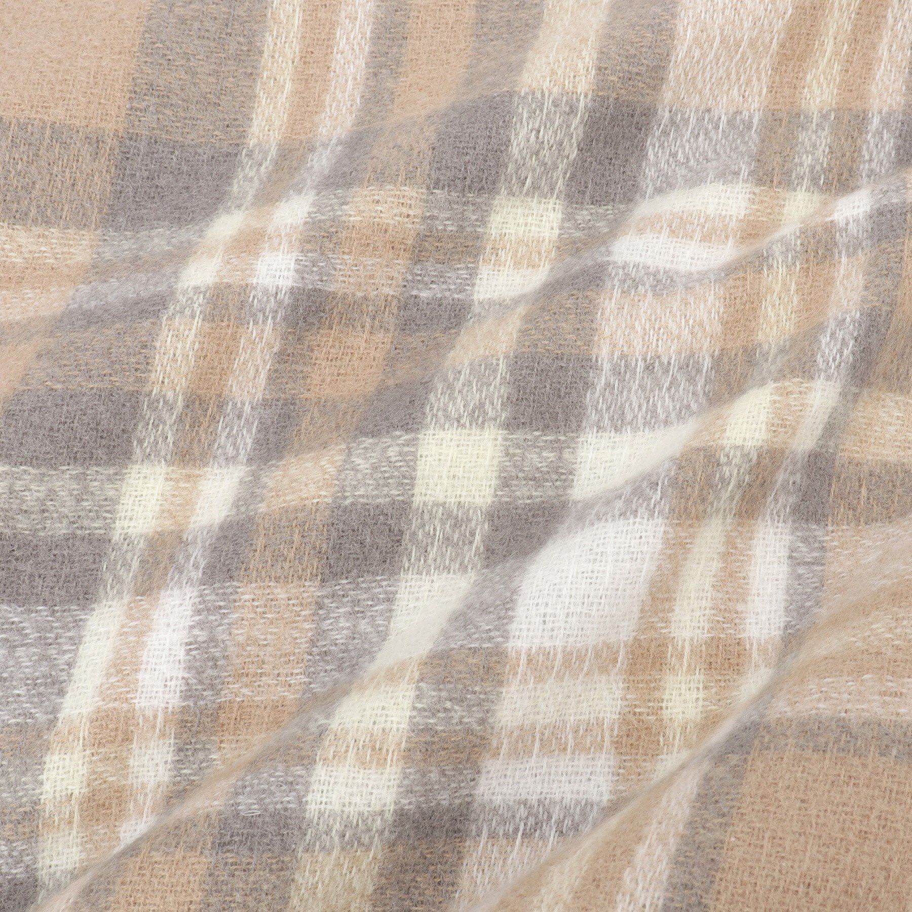 PINK-latte「起毛タータンストール」|マフラー|