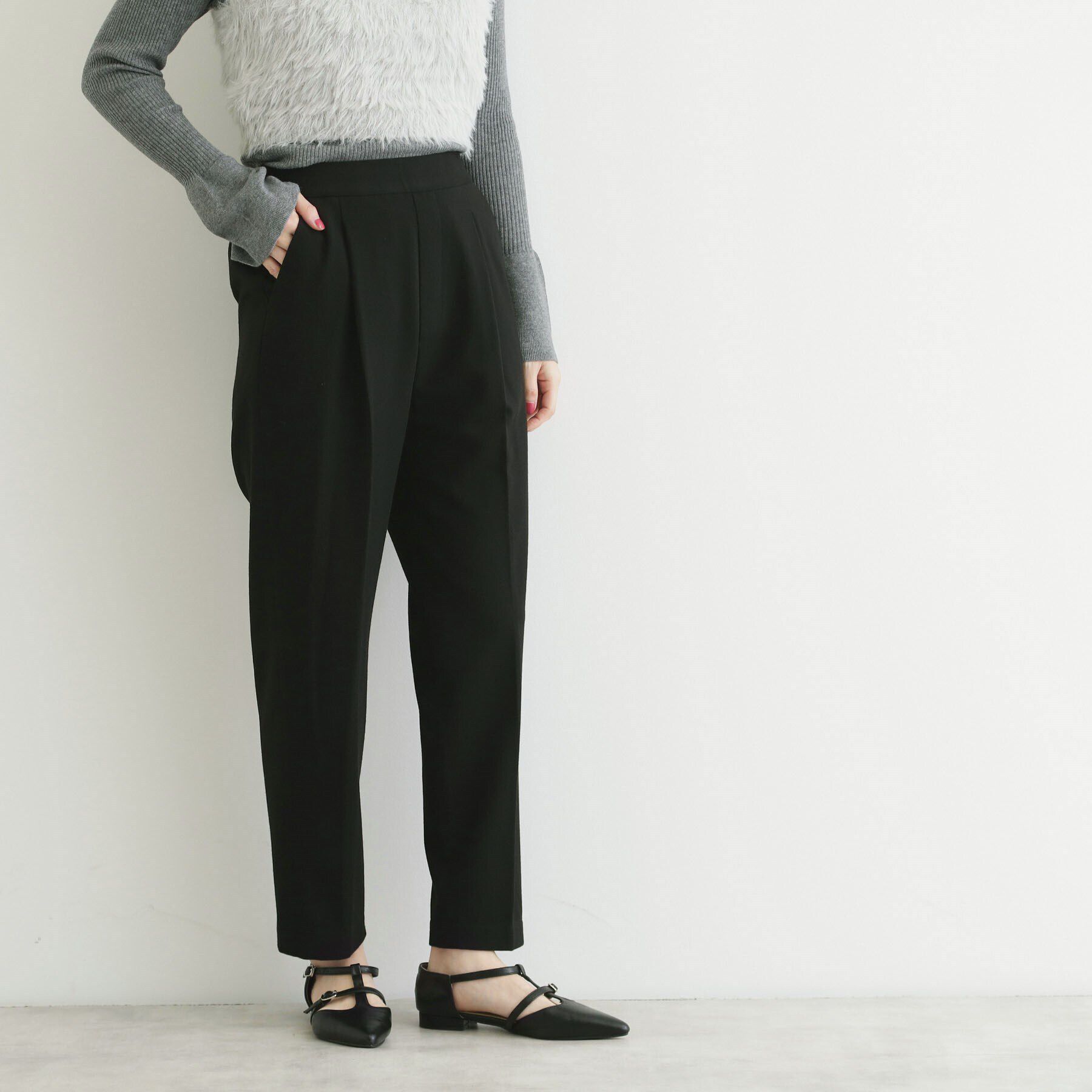 THE SHOP TK「【洗える】両面起毛テーパードパンツ」|その他|