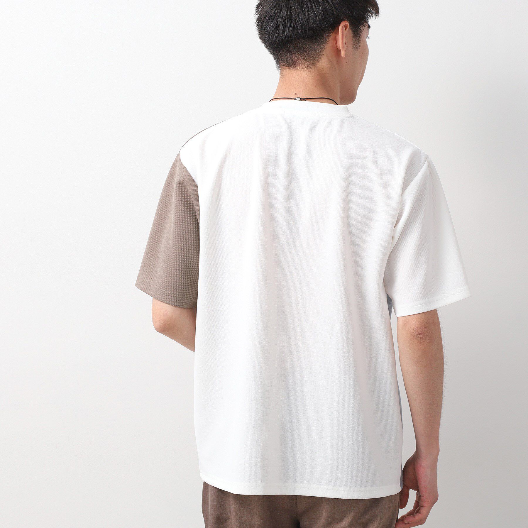 THE SHOP TK「ツイルブロッキング半袖Tシャツ」|Tシャツ・カットソー|