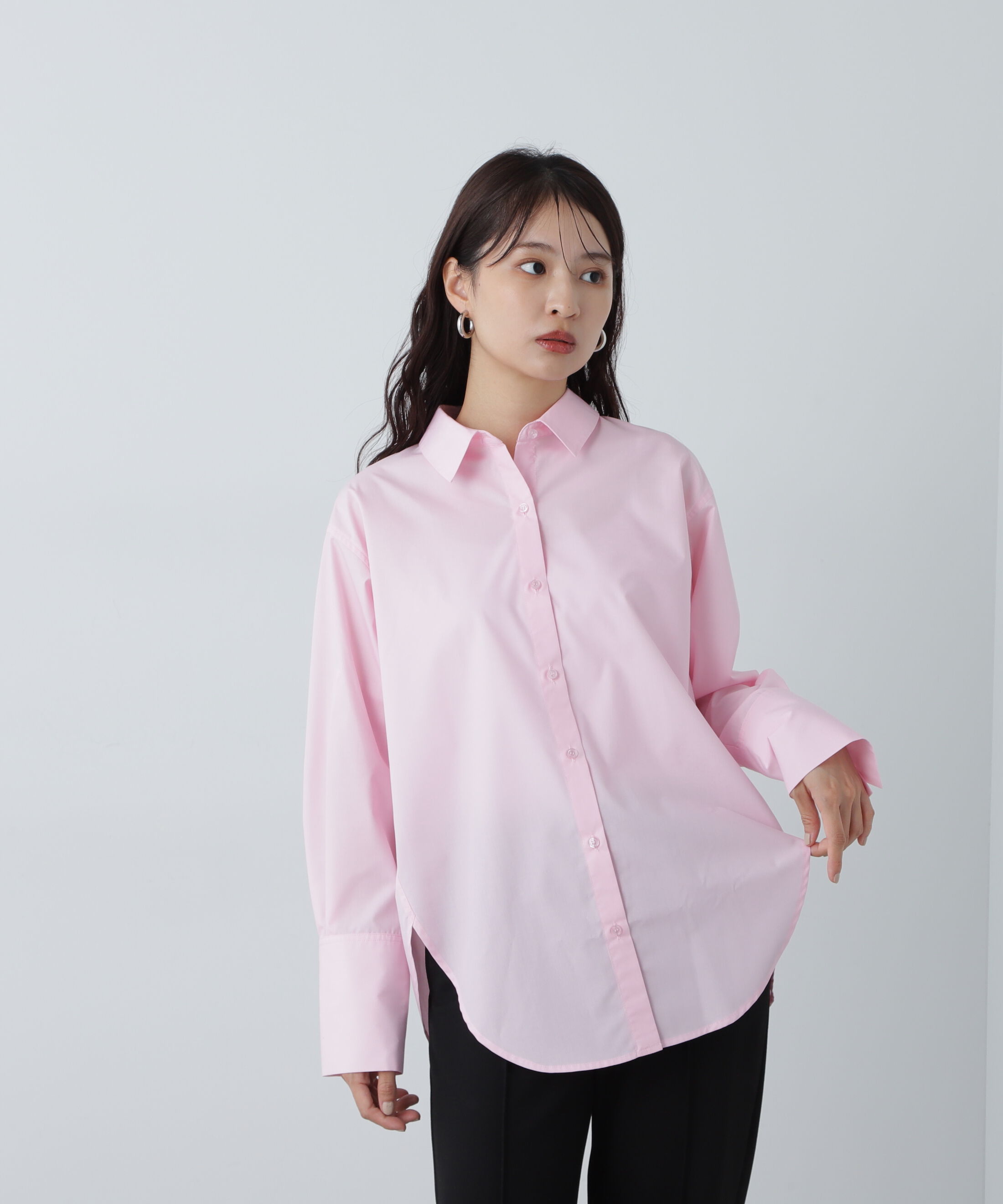  「ドロップショルダーベーシックシャツ」|シャツ・ブラウス|