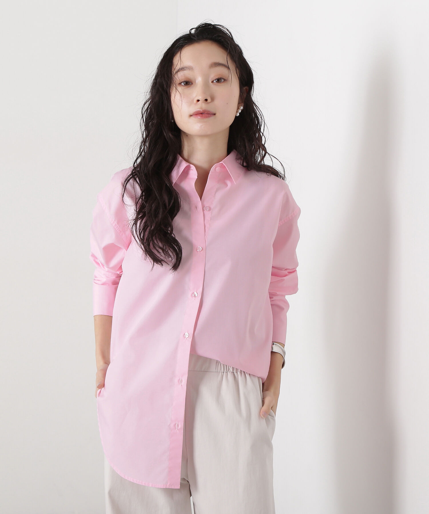  「ドロップショルダーベーシックシャツ」|シャツ・ブラウス|