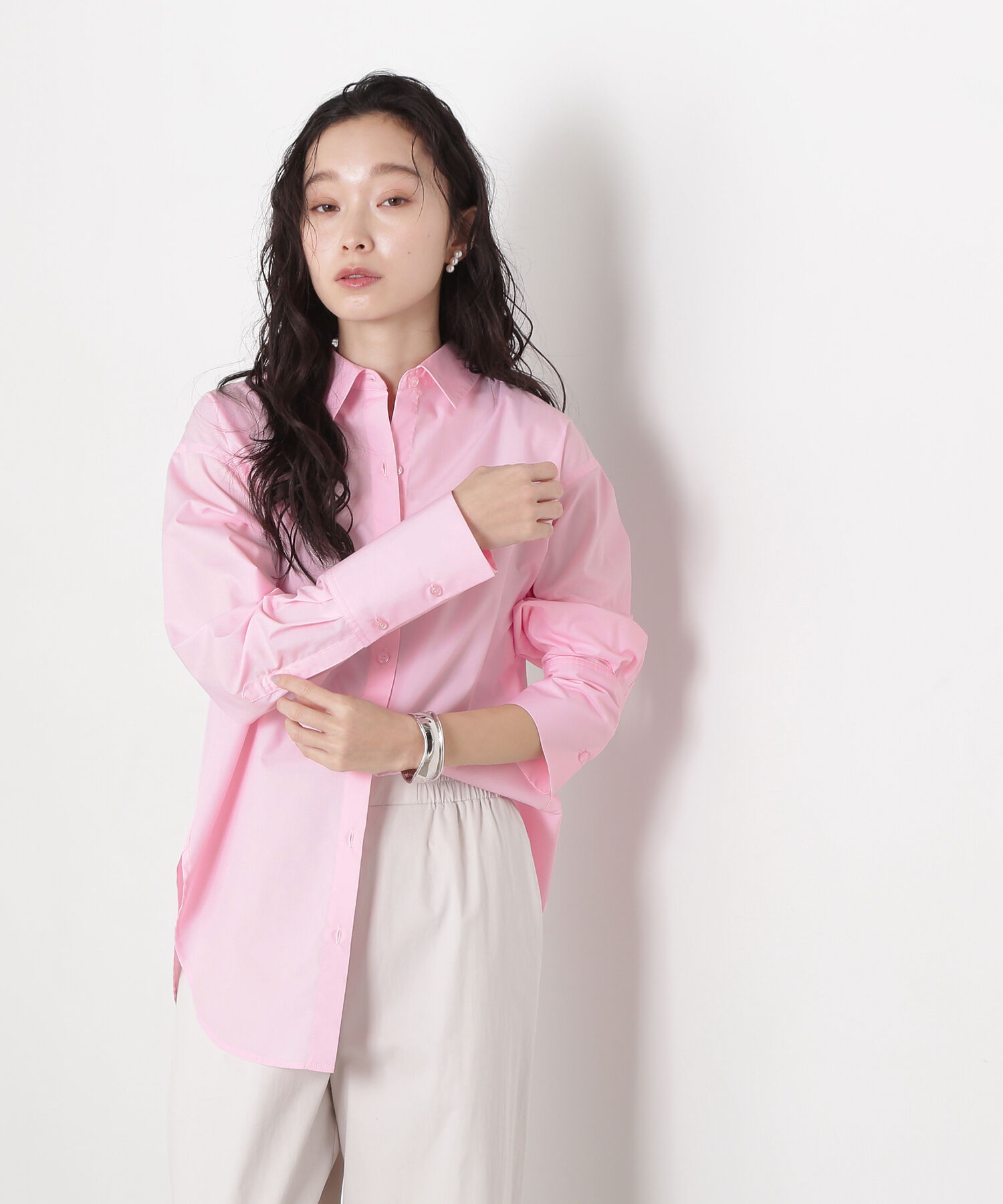  「ドロップショルダーベーシックシャツ」|シャツ・ブラウス|