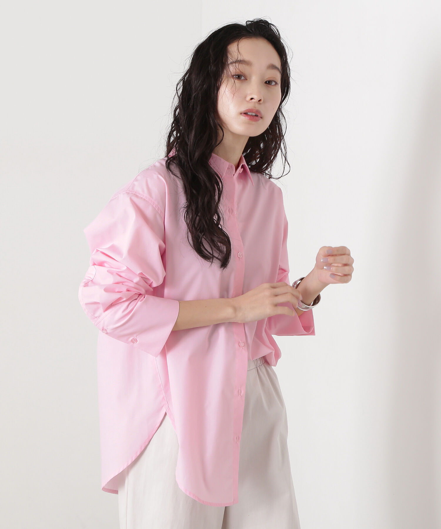  「ドロップショルダーベーシックシャツ」|シャツ・ブラウス|