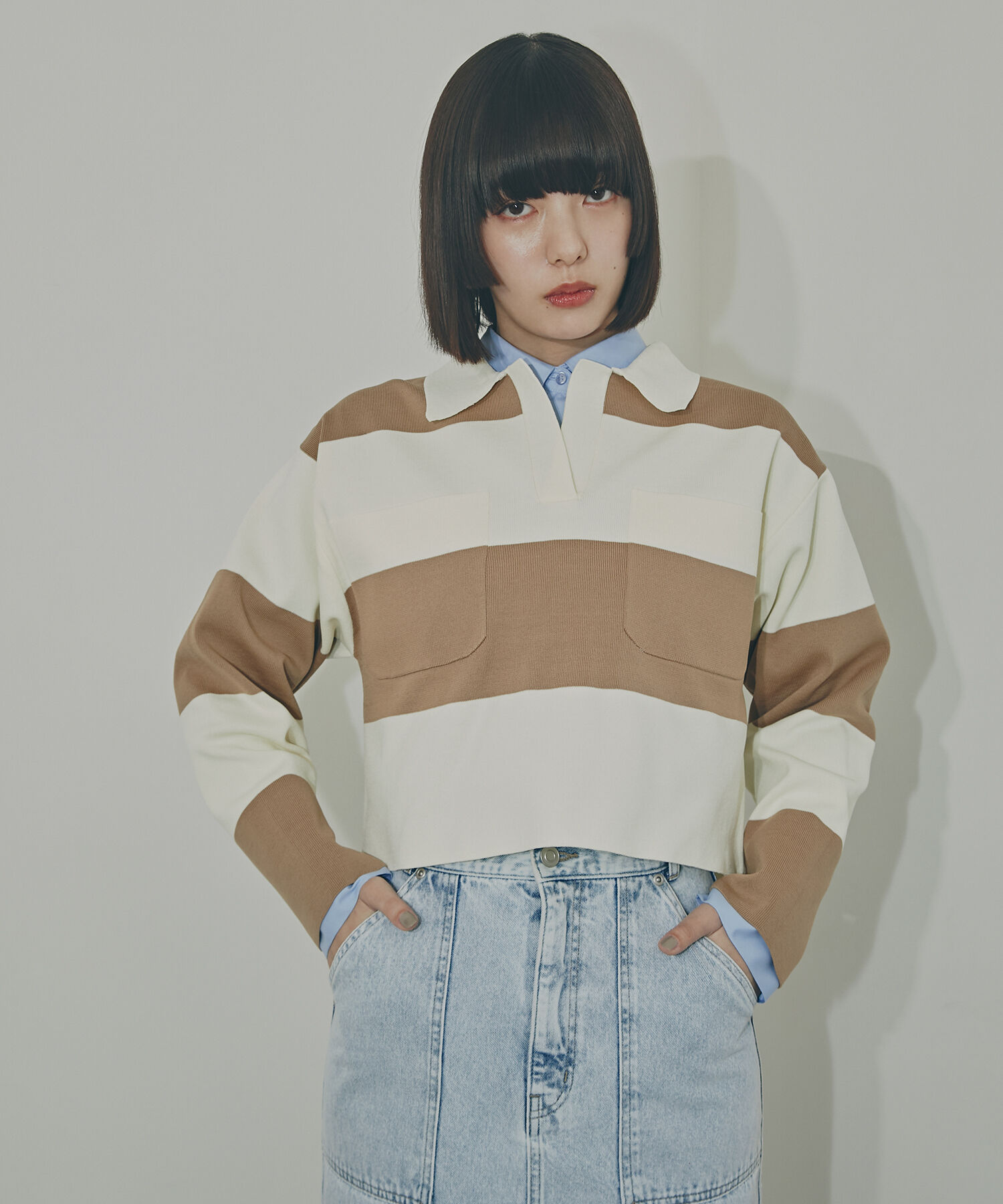  「ドロップショルダーベーシックシャツ」|シャツ・ブラウス|