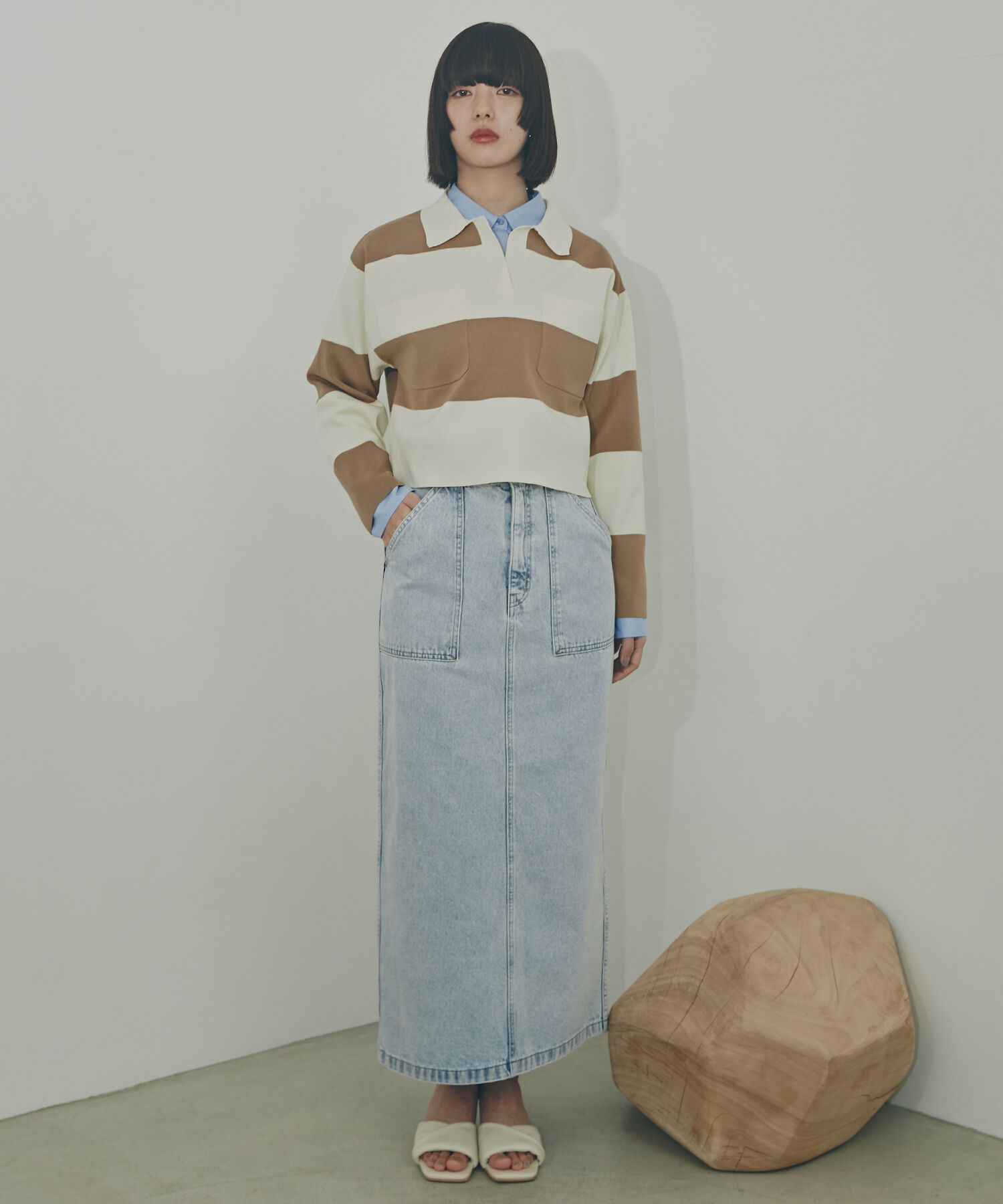  「ドロップショルダーベーシックシャツ」|シャツ・ブラウス|