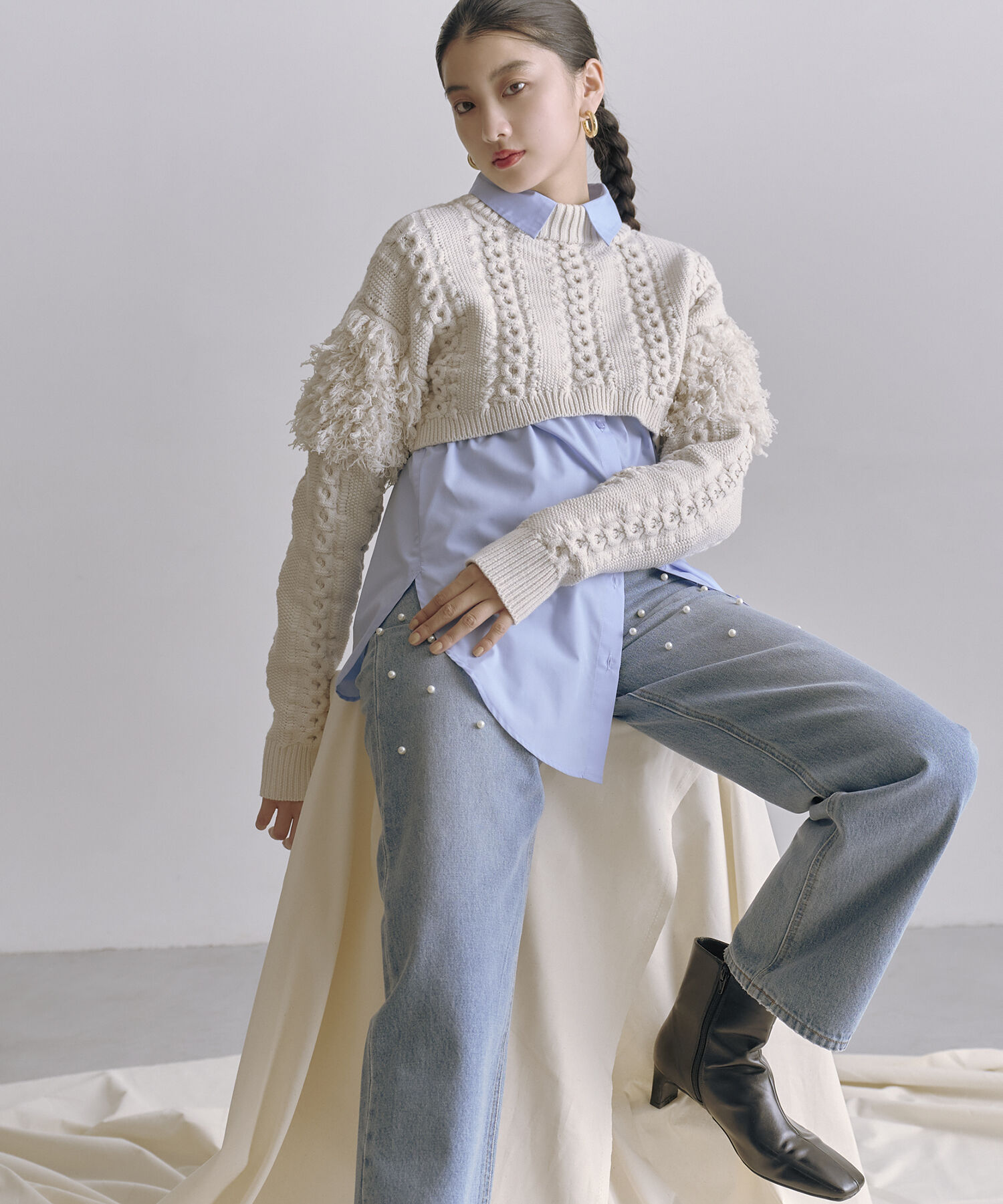  「ドロップショルダーベーシックシャツ」|シャツ・ブラウス|