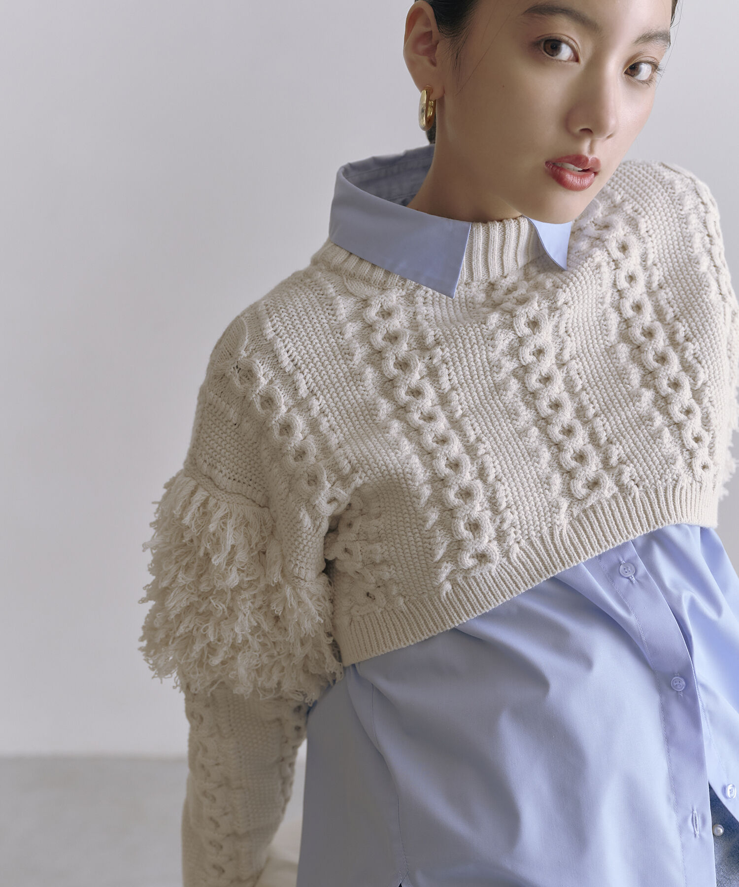  「ドロップショルダーベーシックシャツ」|シャツ・ブラウス|