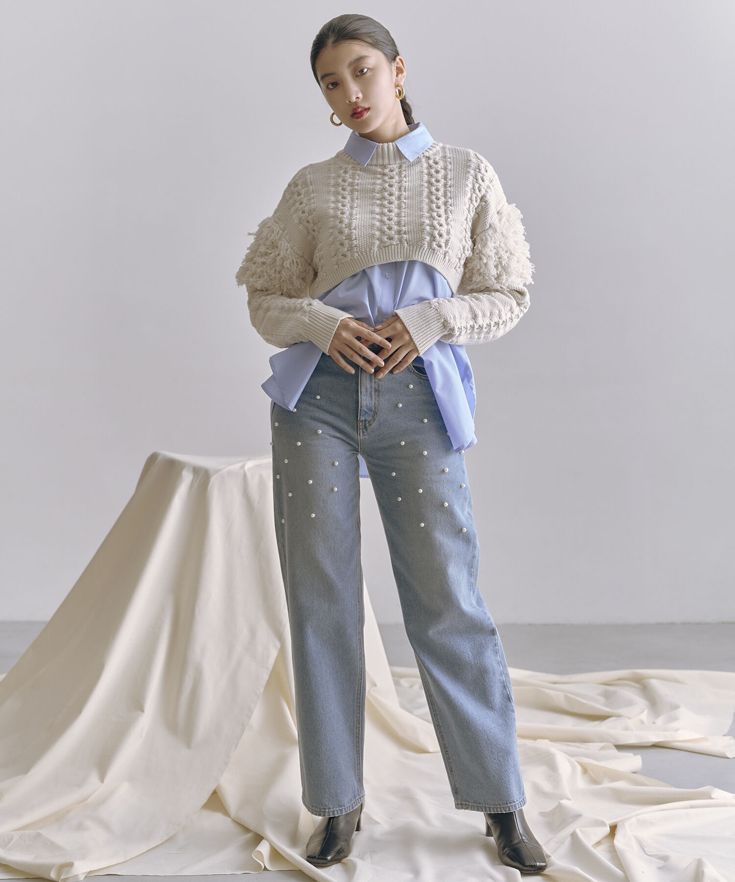  「ドロップショルダーベーシックシャツ」|シャツ・ブラウス|