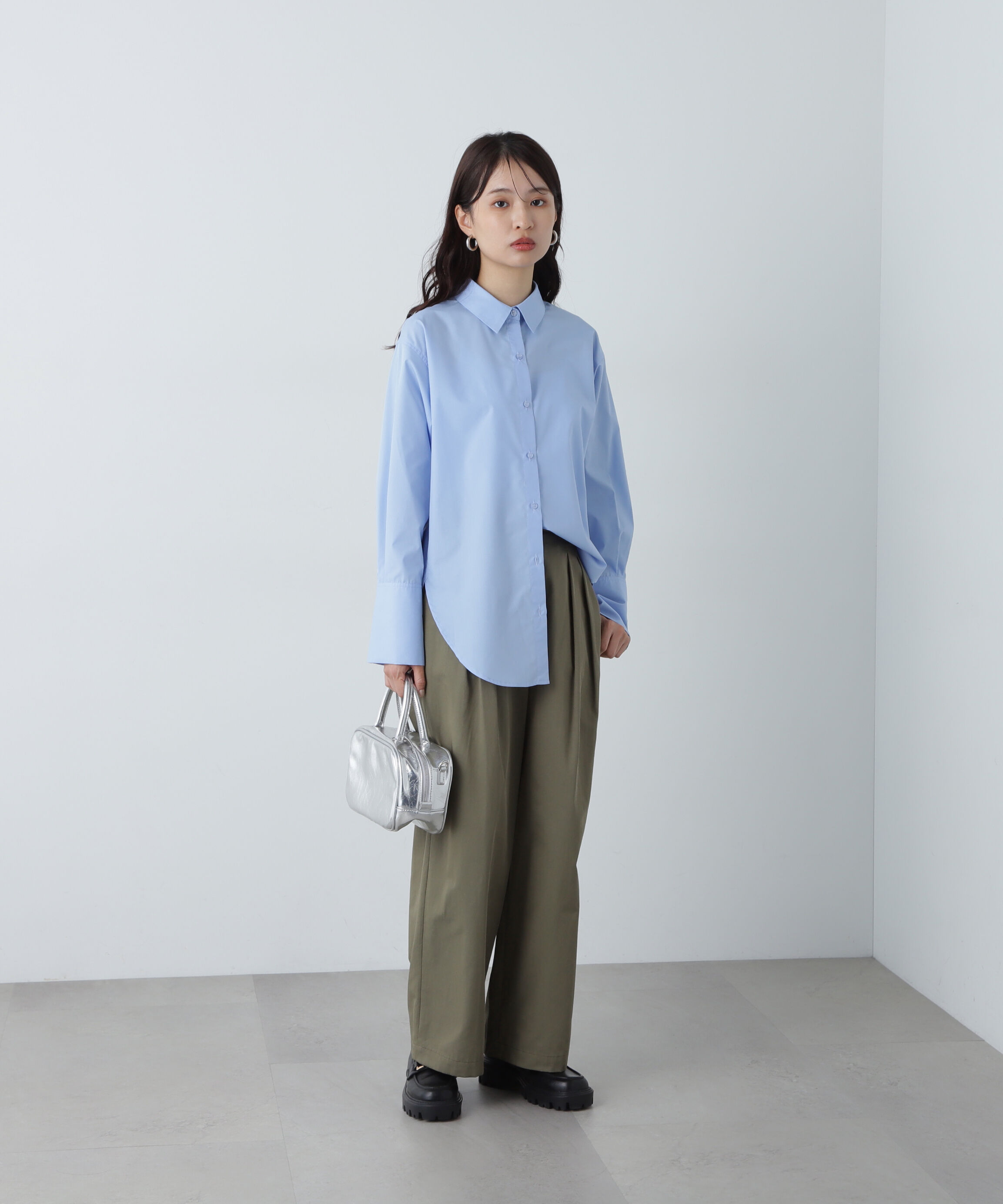  「ドロップショルダーベーシックシャツ」|シャツ・ブラウス|