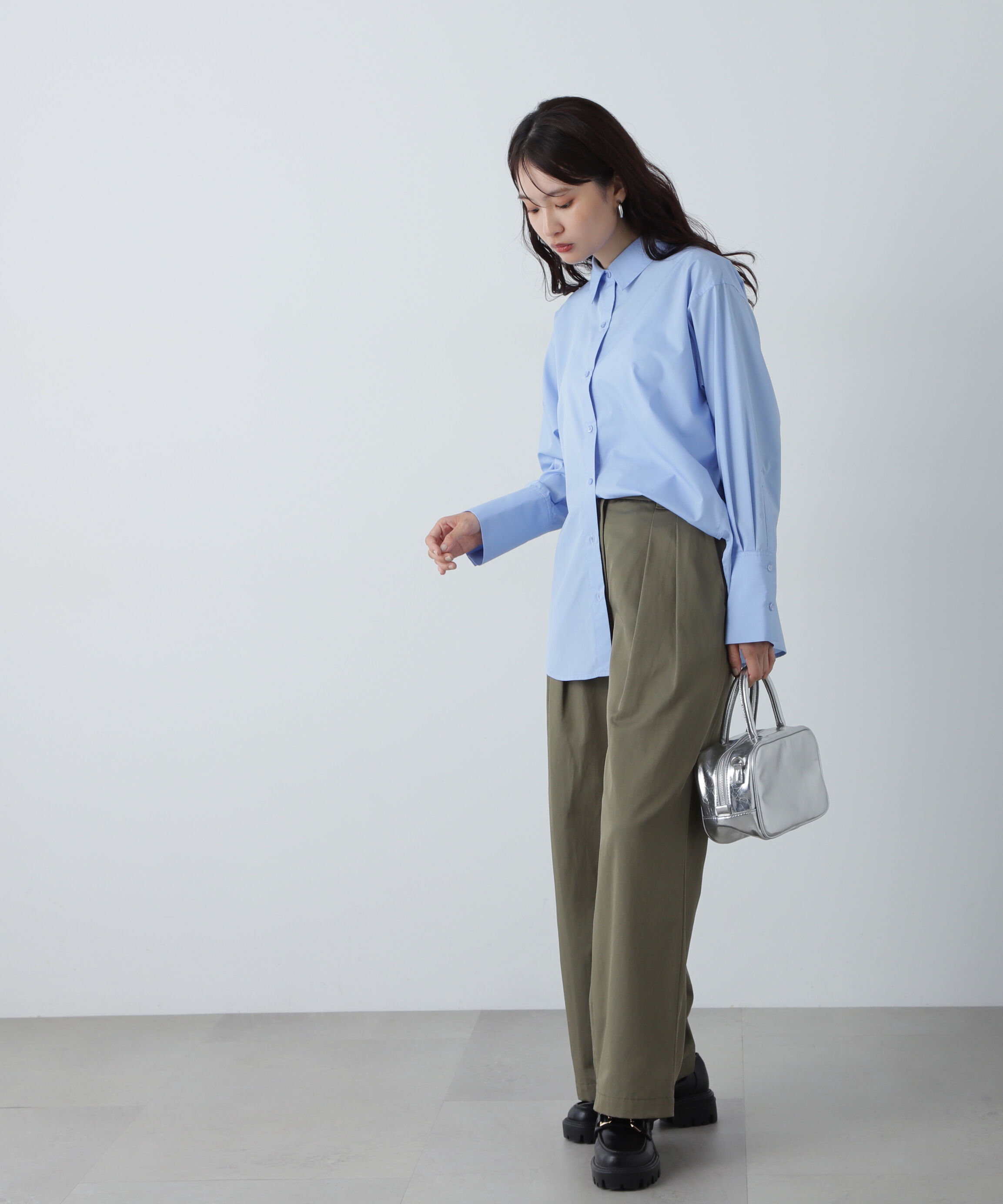  「ドロップショルダーベーシックシャツ」|シャツ・ブラウス|