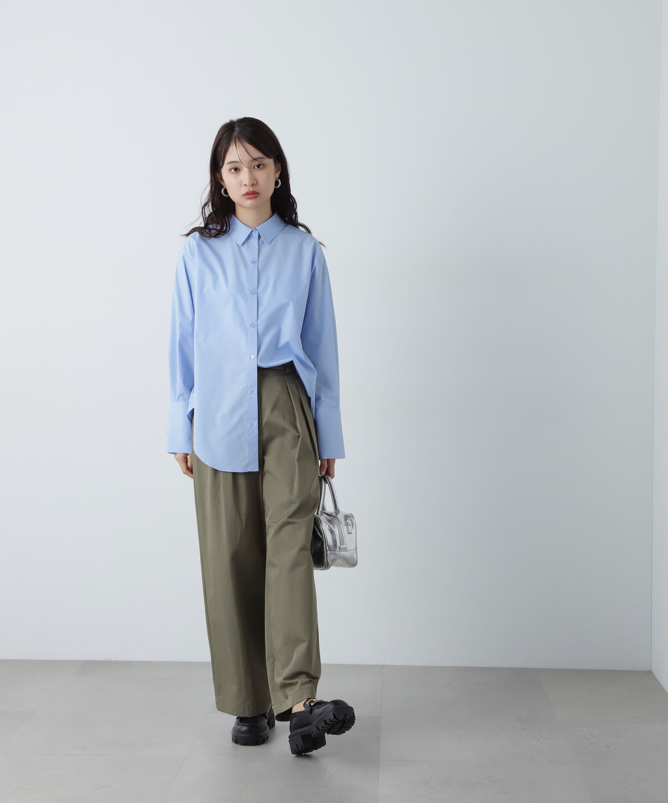  「ドロップショルダーベーシックシャツ」|シャツ・ブラウス|