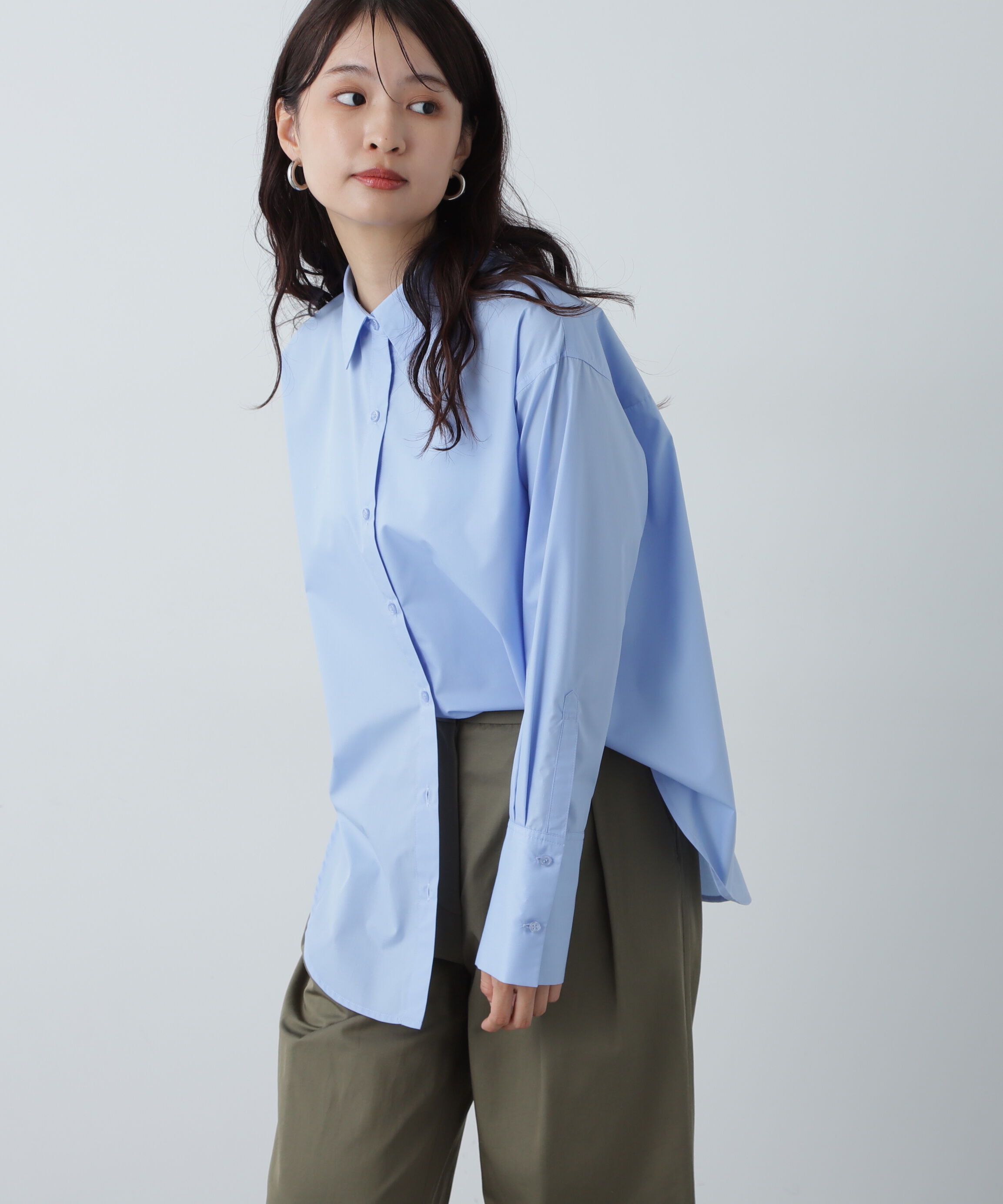  「ドロップショルダーベーシックシャツ」|シャツ・ブラウス|