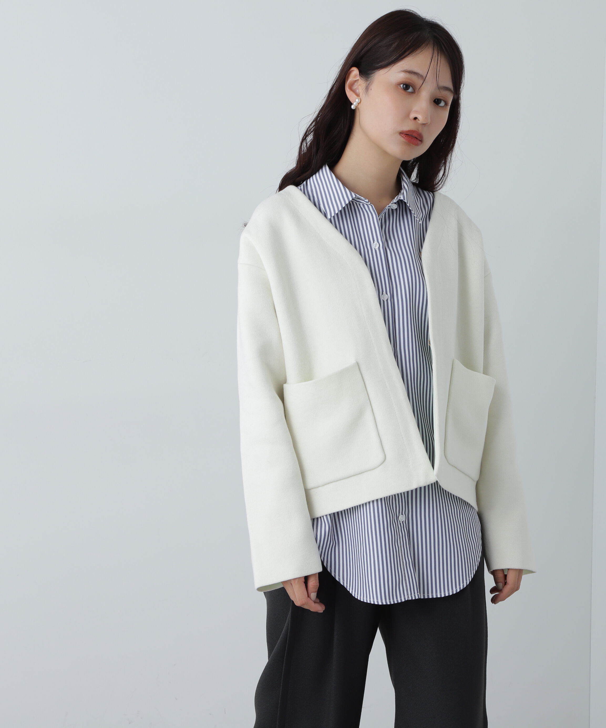  「ドロップショルダーベーシックシャツ」|シャツ・ブラウス|