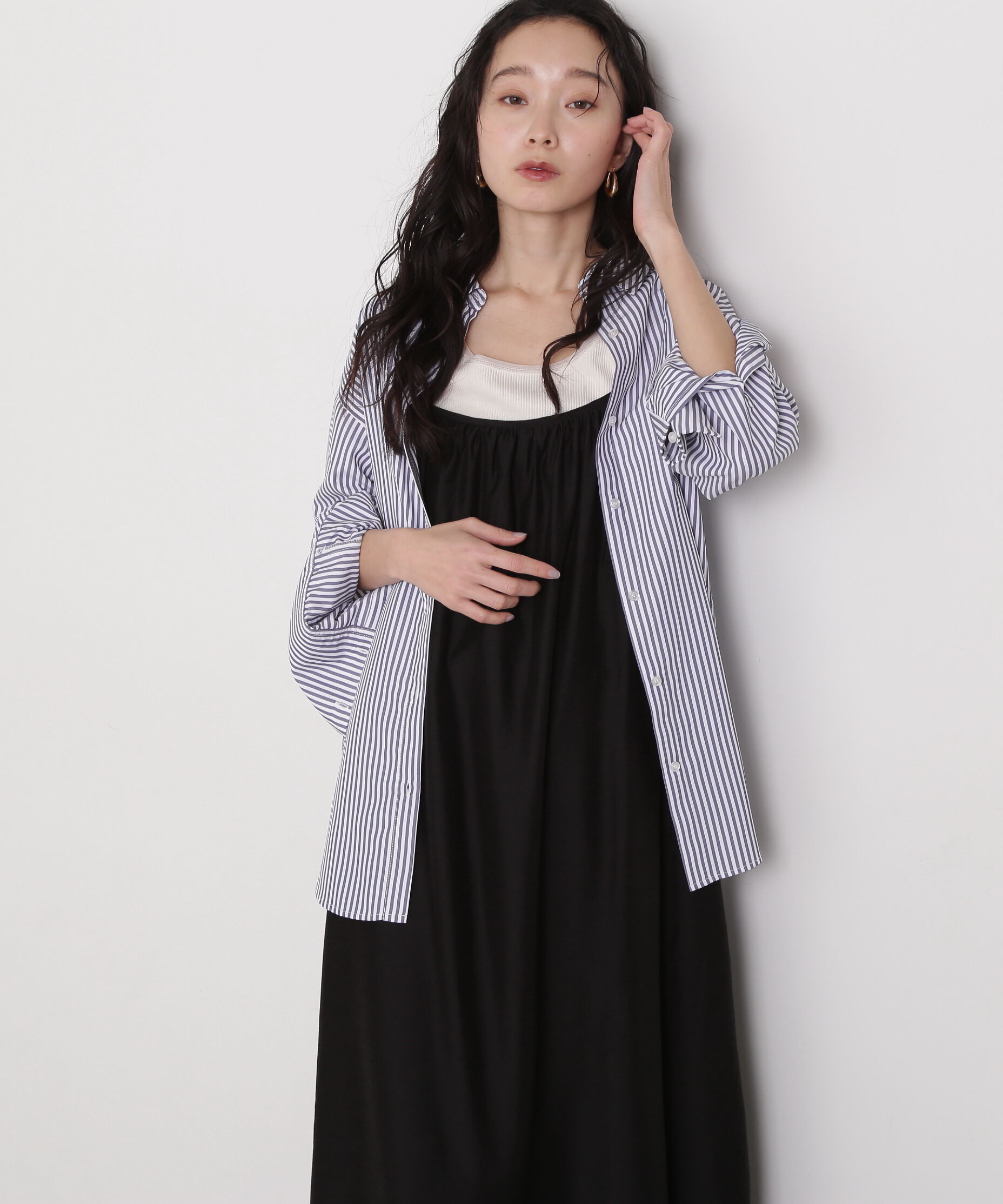  「ドロップショルダーベーシックシャツ」|シャツ・ブラウス|