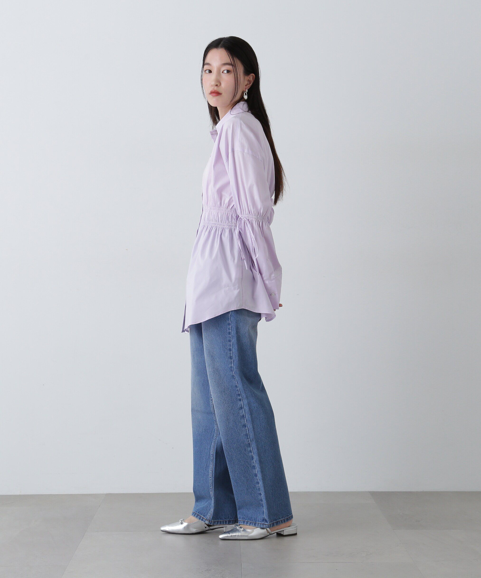  「ウエストシャーリングロングシャツ」|シャツ・ブラウス|