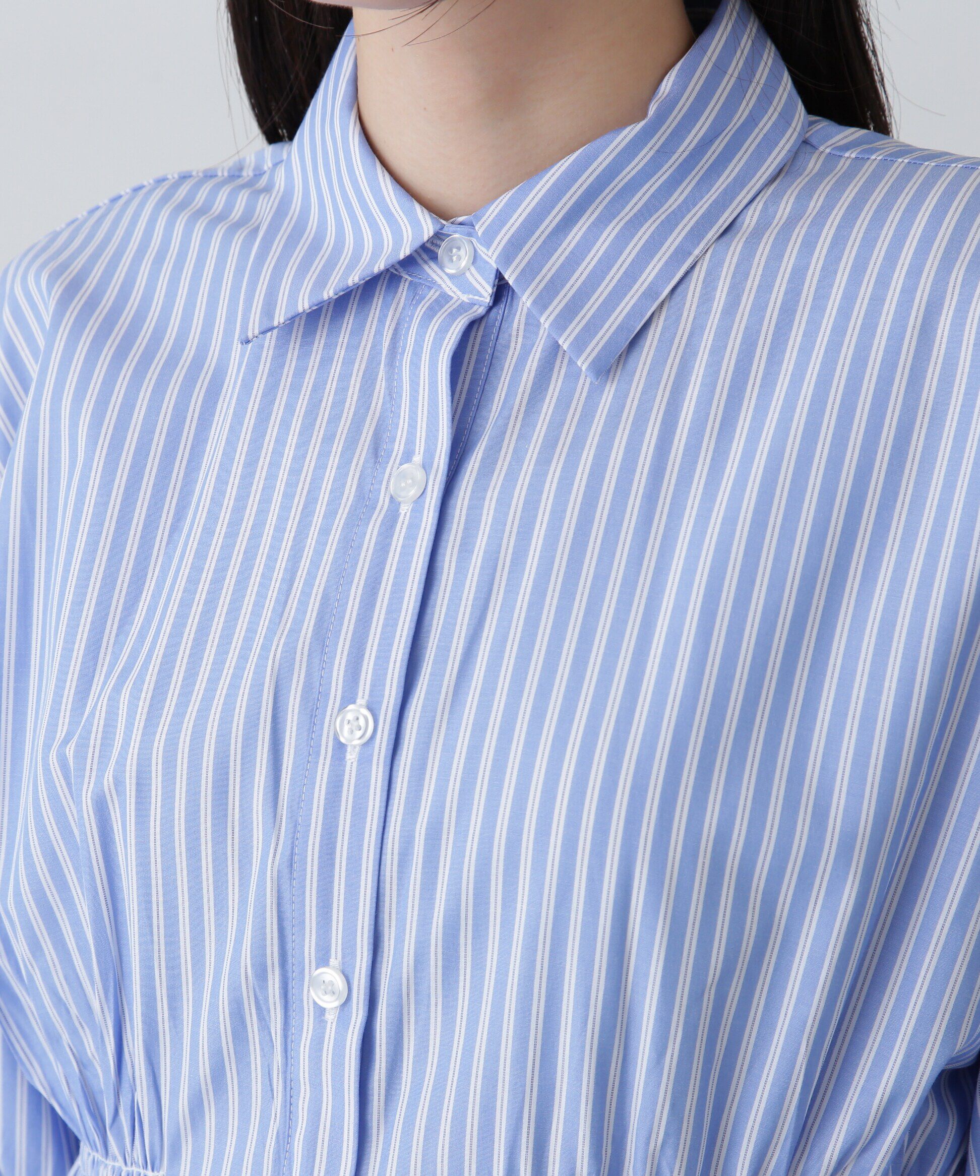  「ウエストシャーリングロングシャツ」|シャツ・ブラウス|