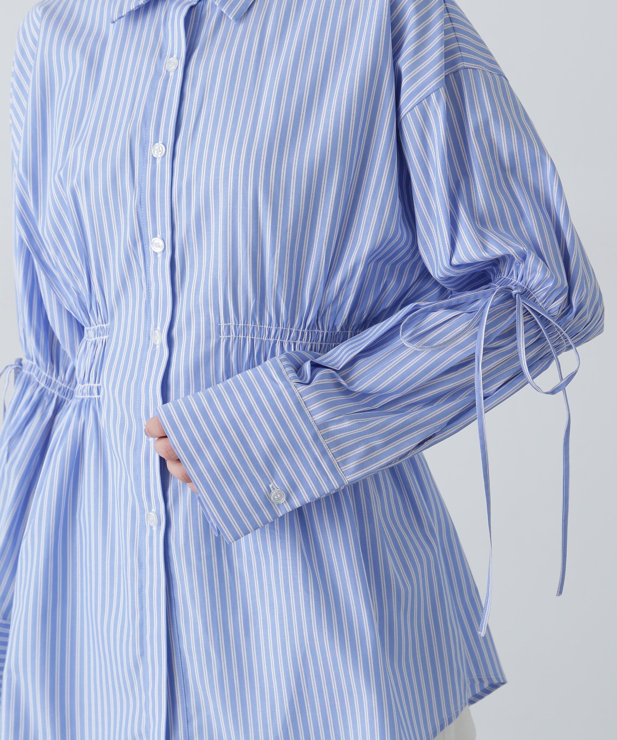  「ウエストシャーリングロングシャツ」|シャツ・ブラウス|