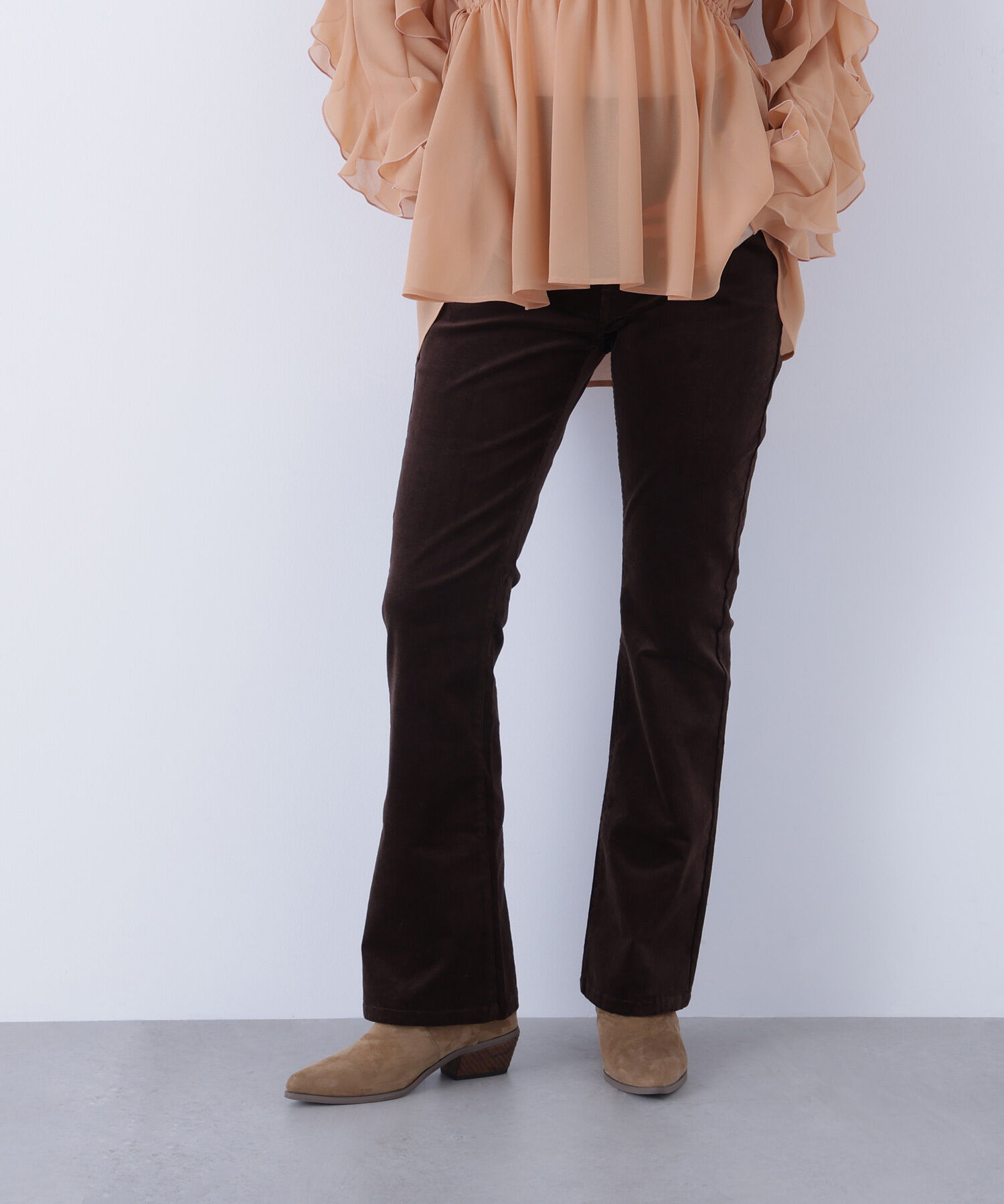  「ブーツカットコーデュロイパンツ」|その他|ダークブラウ 1