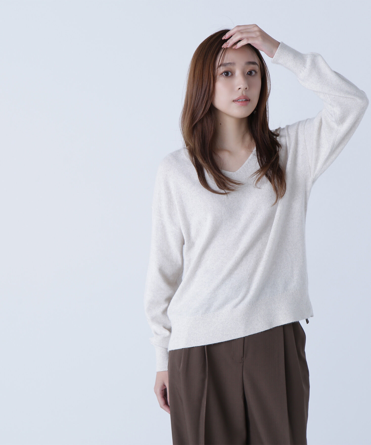  「FOX混ジェントリーシリーズ Vネックニット」|ニット・セーター|