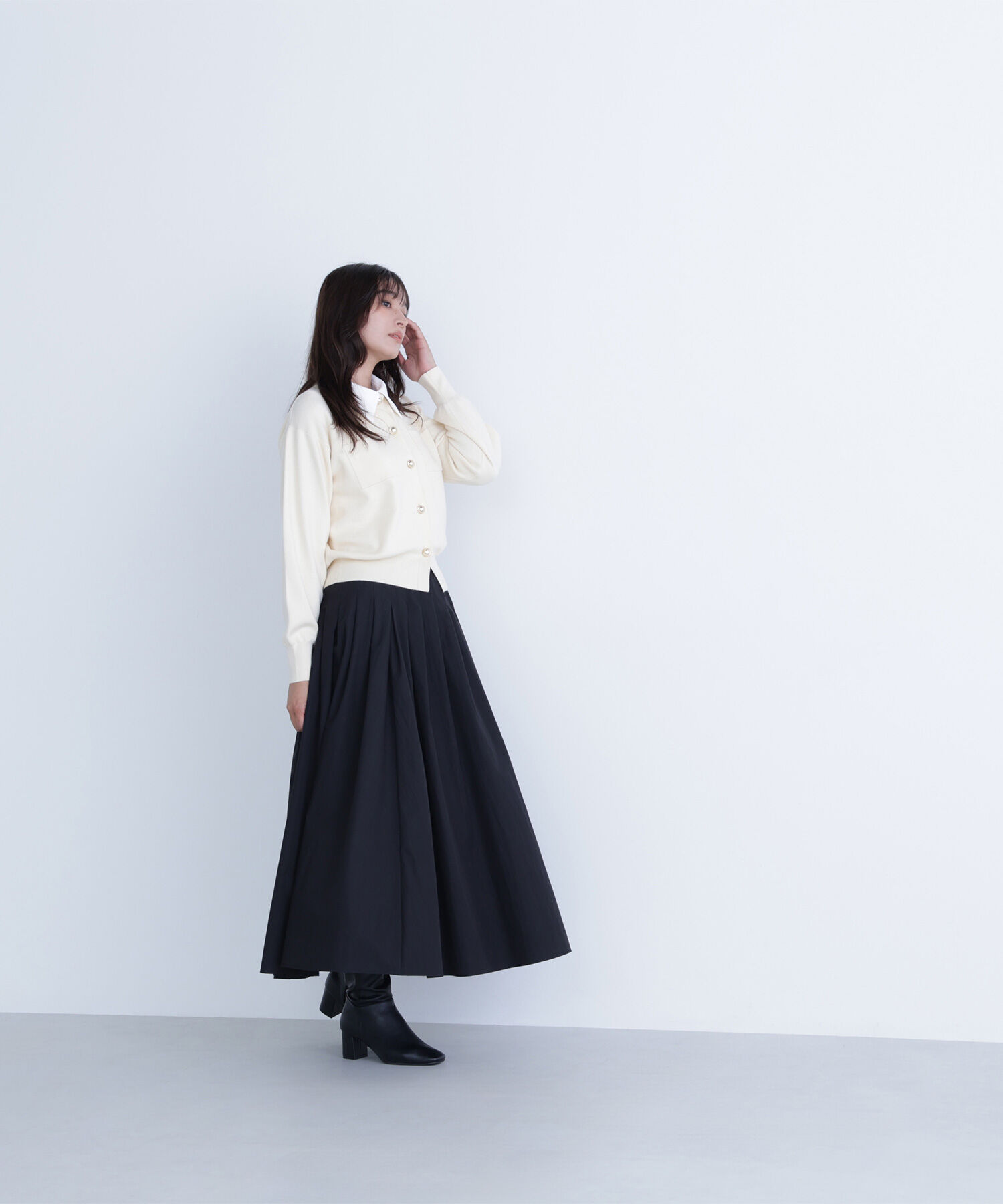  「タフタボリュームスカート」|スカート|