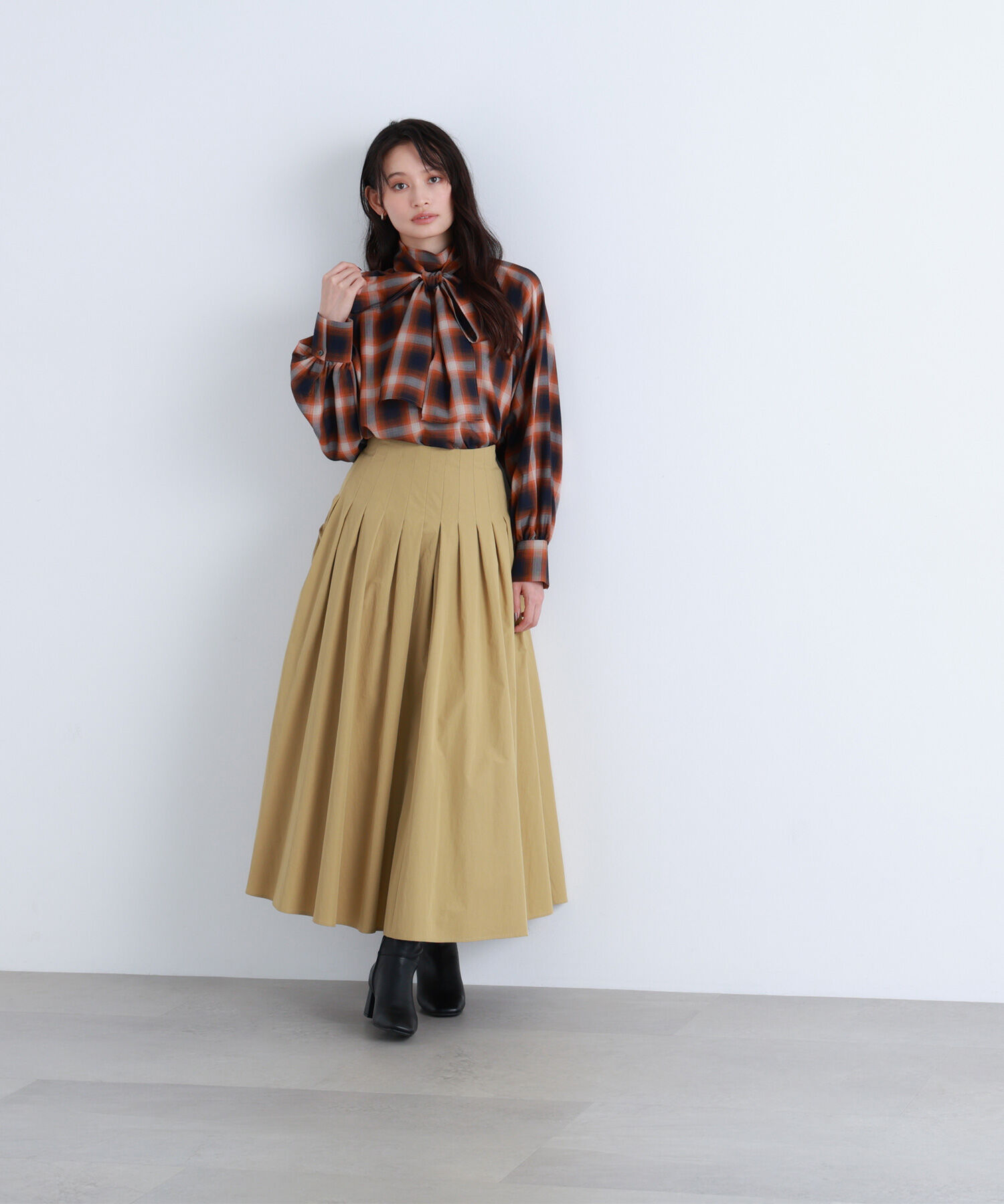  「タフタボリュームスカート」|スカート|