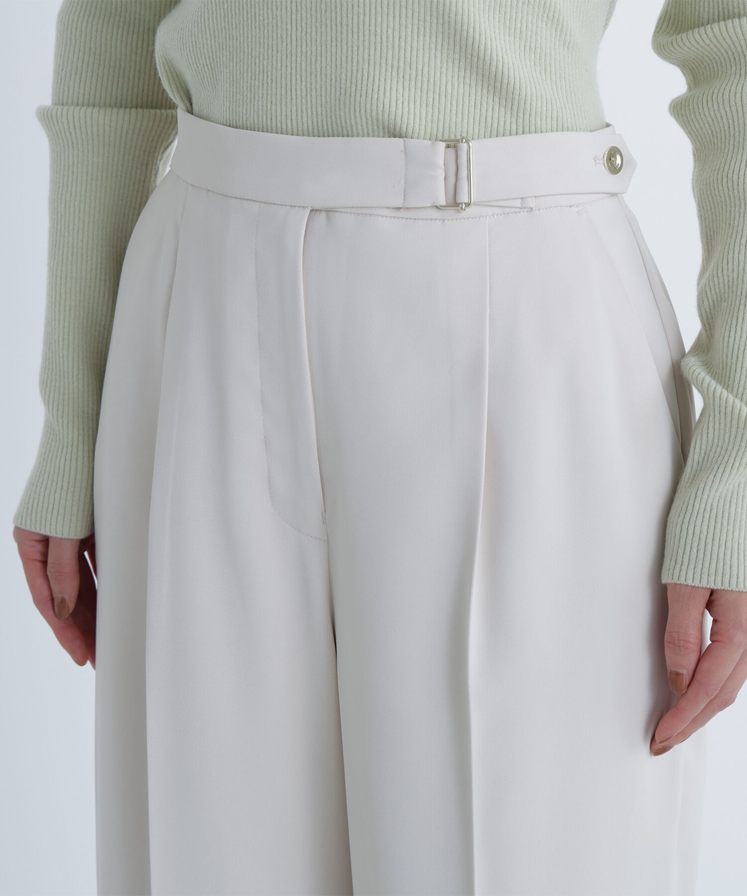  「メタルディティールタックワイドパンツ」|その他|