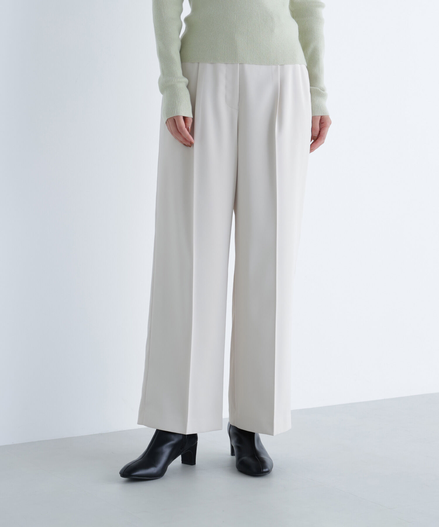  「メタルディティールタックワイドパンツ」|その他|