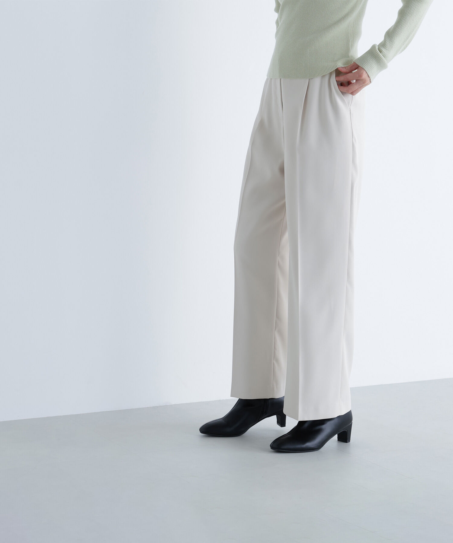  「メタルディティールタックワイドパンツ」|その他|