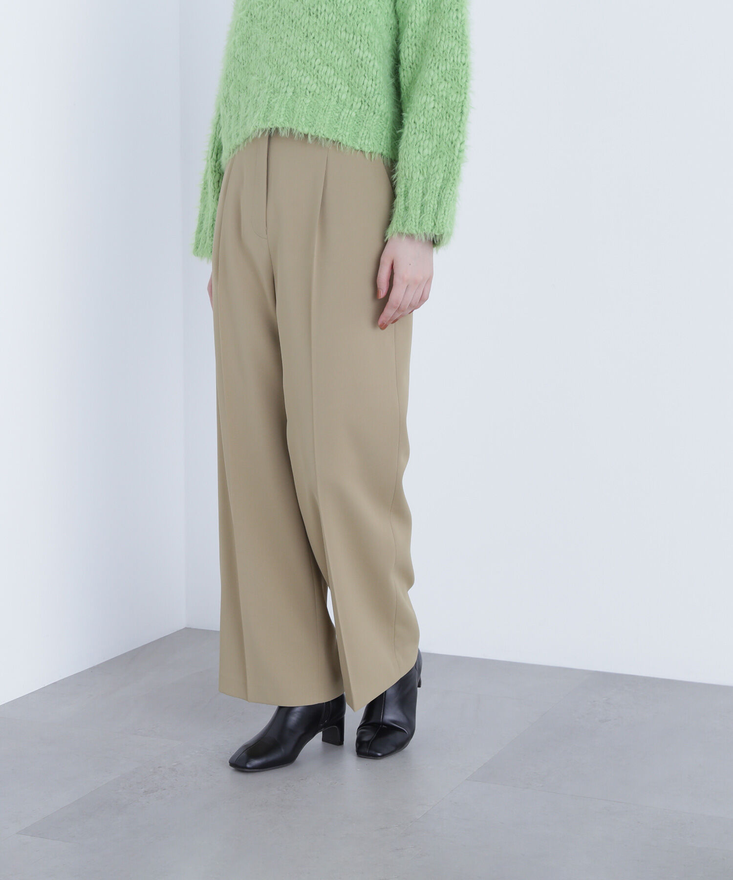  「メタルディティールタックワイドパンツ」|その他|