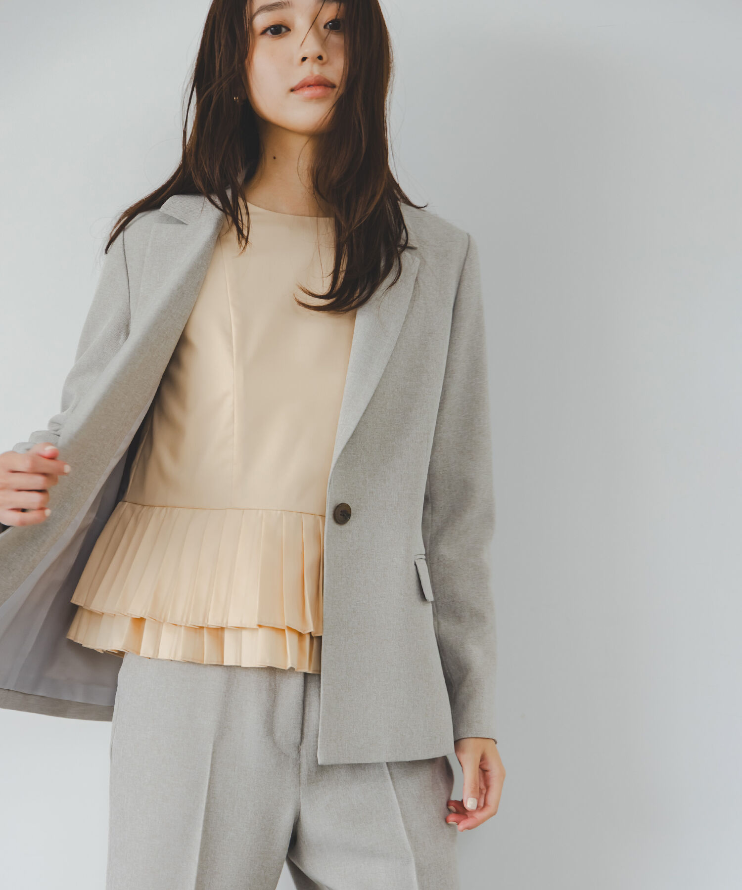  「プリーツヘムブラウス」|シャツ・ブラウス|