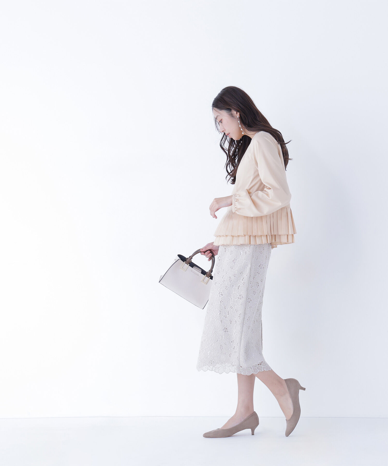  「プリーツヘムブラウス」|シャツ・ブラウス|