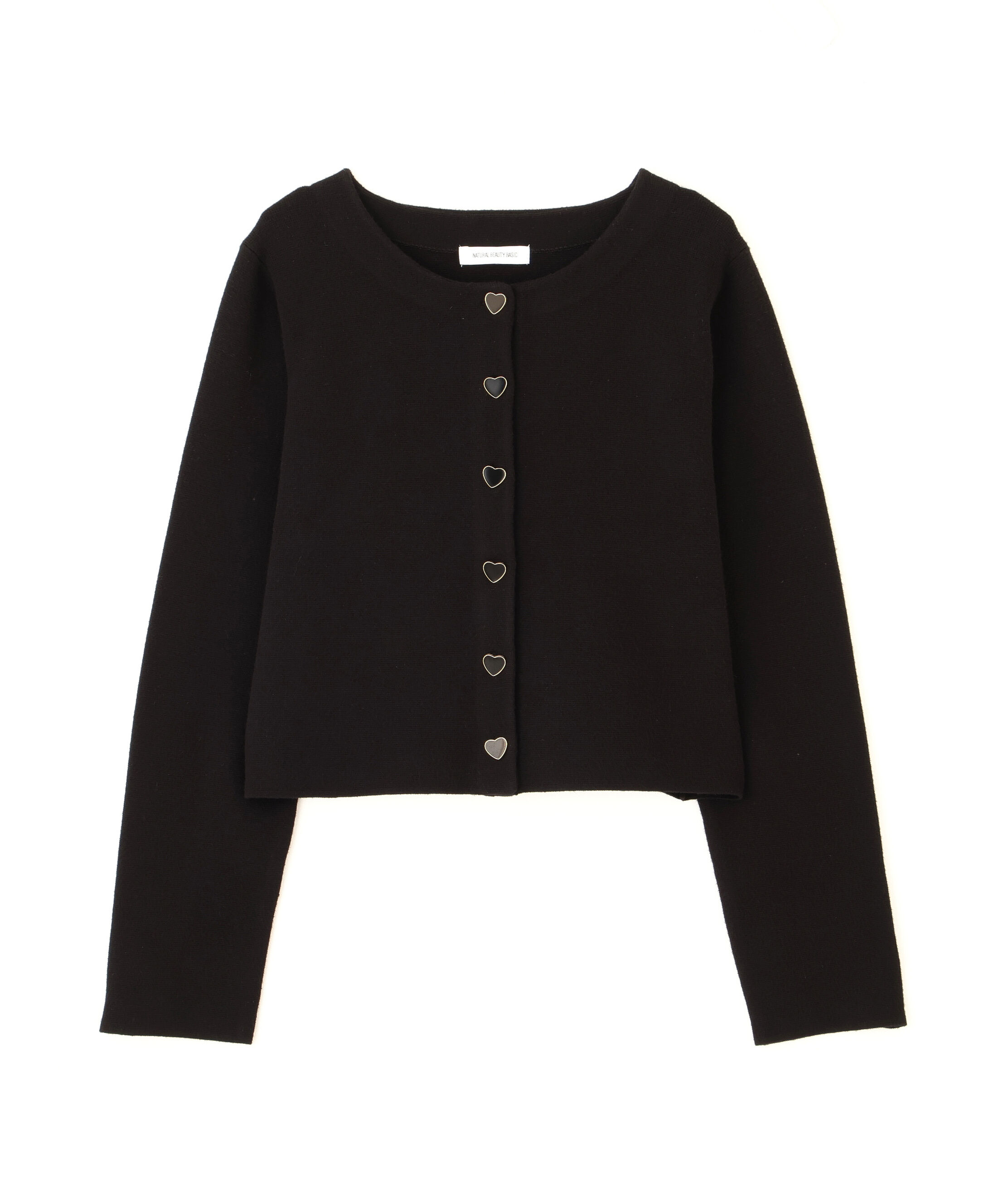  「ハートボタンニットジャケット」|ニット・セーター|