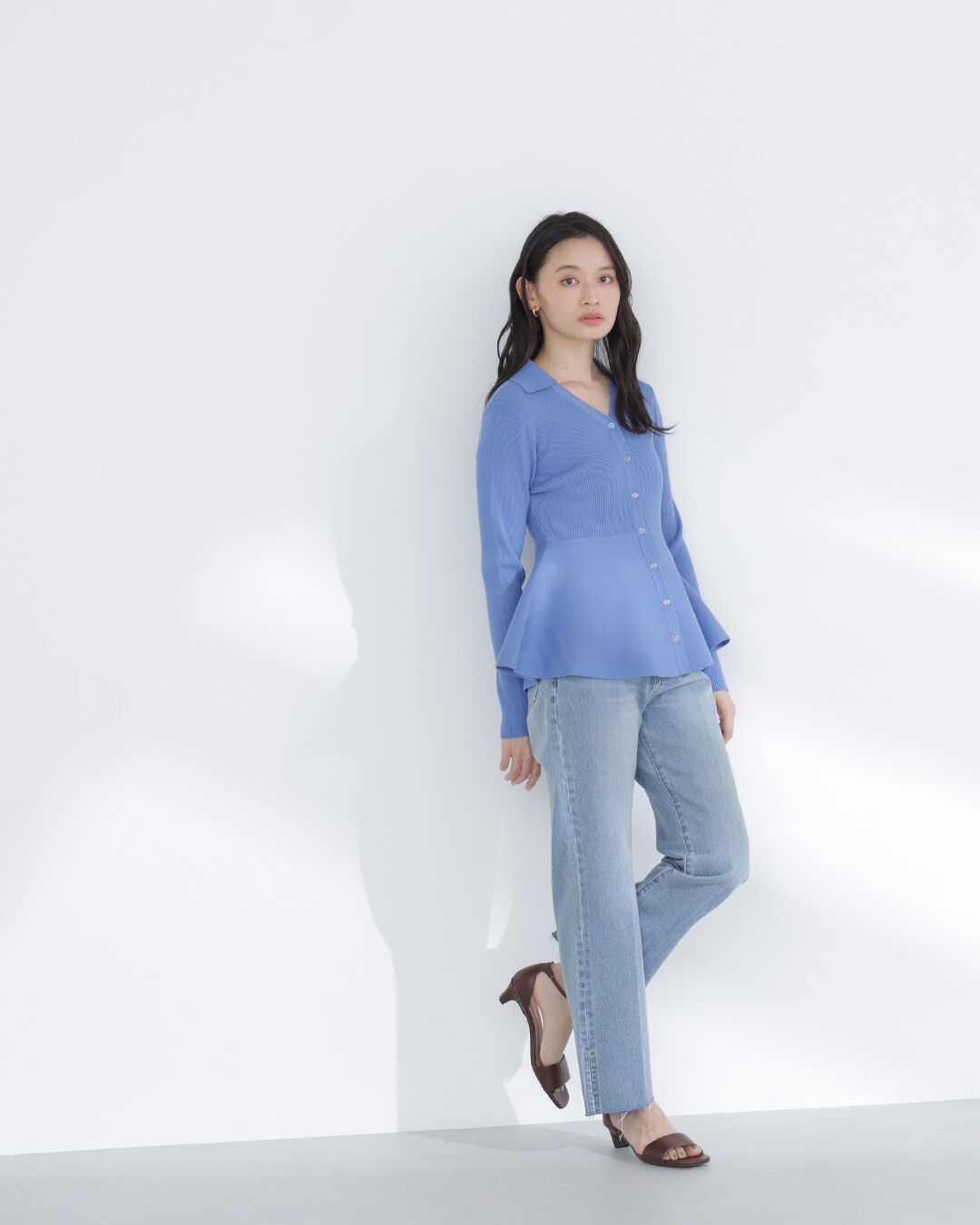  「サイドスリットストレートデニムパンツ」|その他|