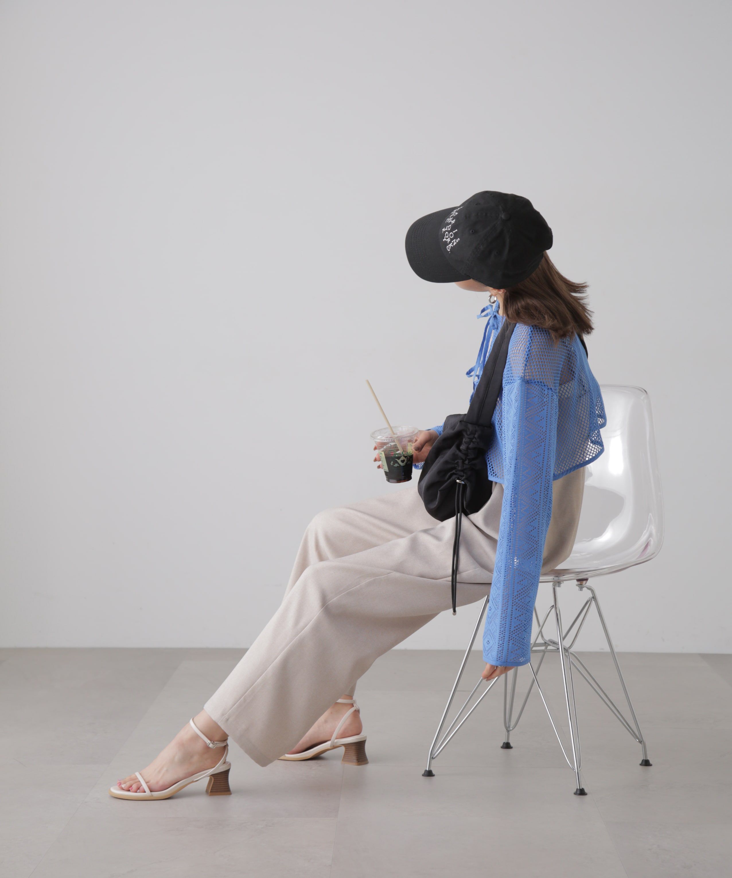  「前後2wayダブルリボンメッシュカーディガン」|シャツ・ブラウス|