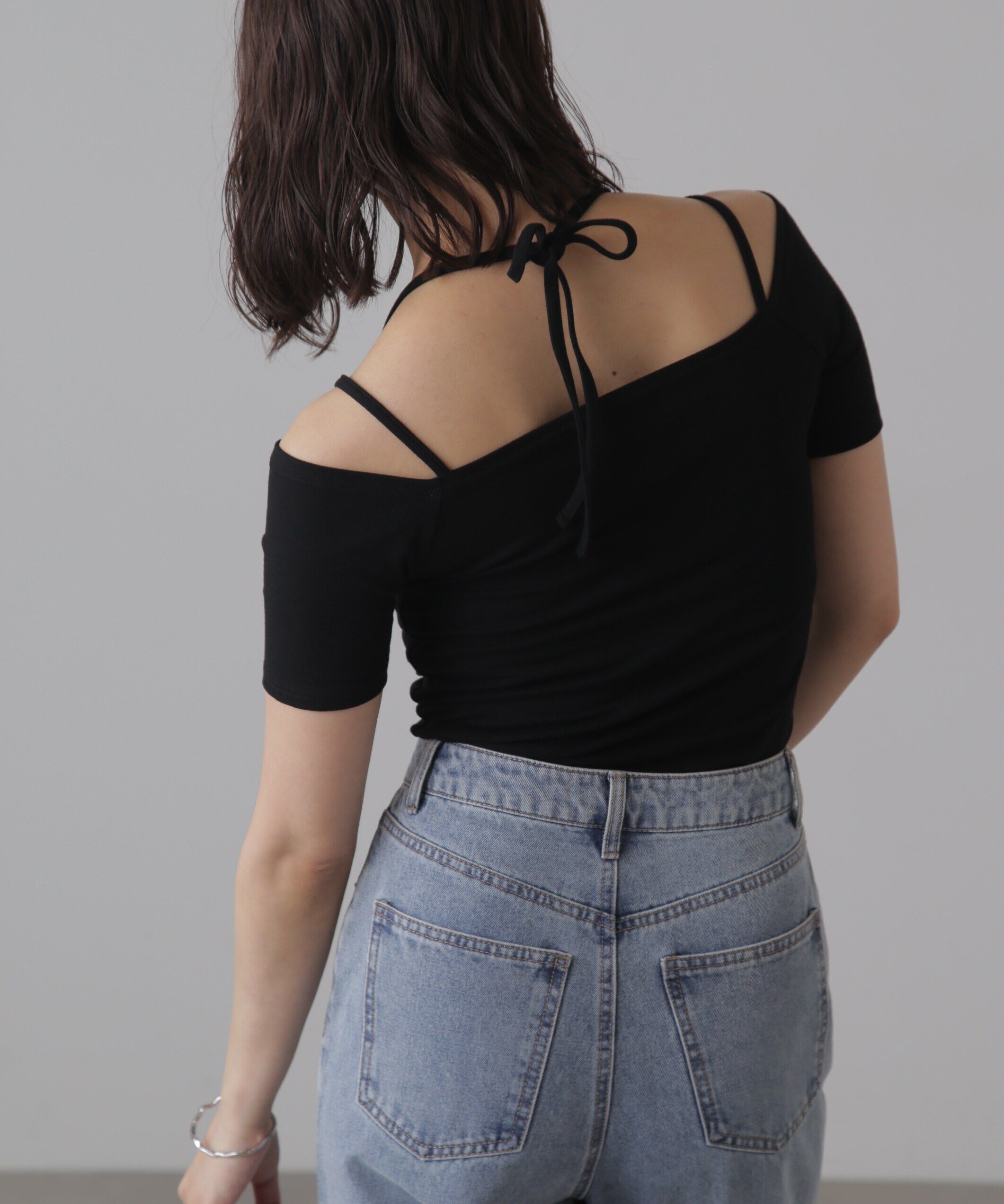  「オフショルホルターネックカットソー」|Tシャツ・カットソー|