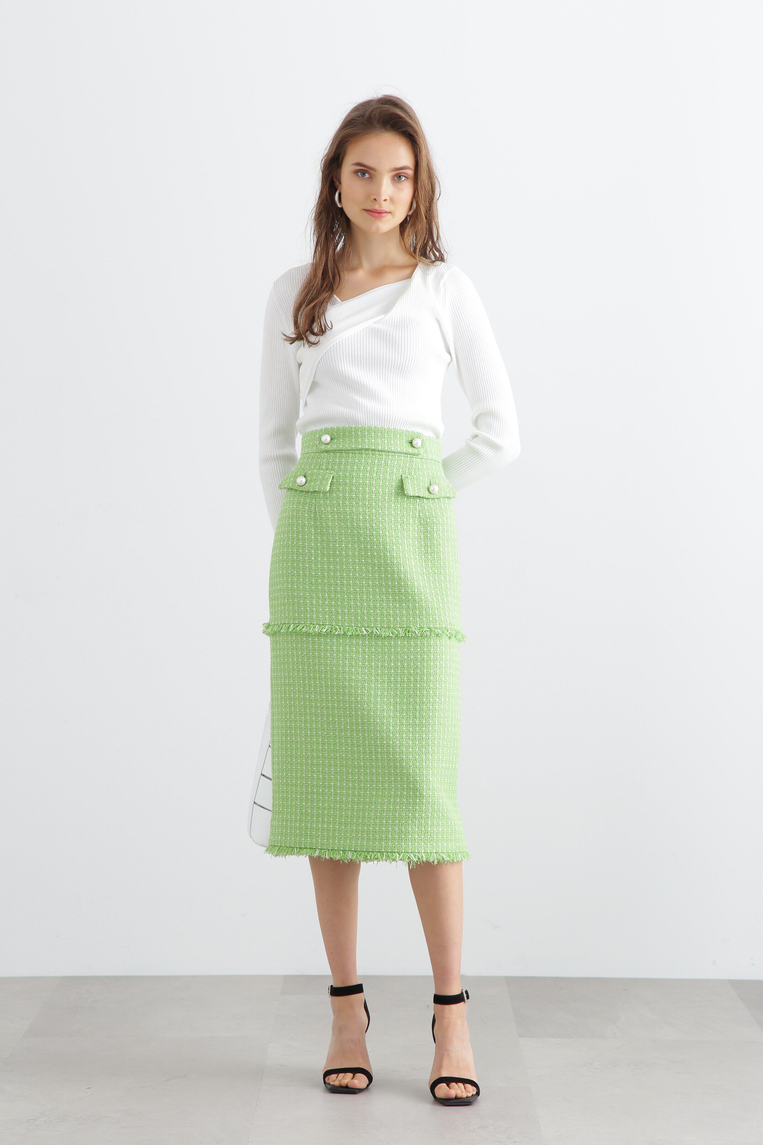  「◆ツイードセットアップスカート」|スカート|